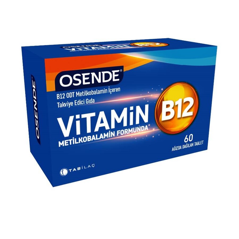 Osende Vitamin B12 1000 mcg 60 Ağızda Dağılan Tablet