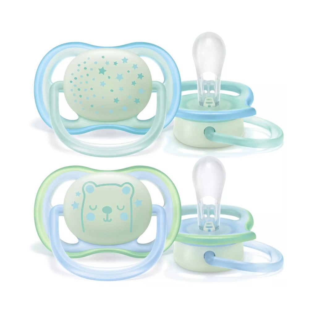 Philips Avent Ultra Air Night 0-6m Mavi Emzik 2'li