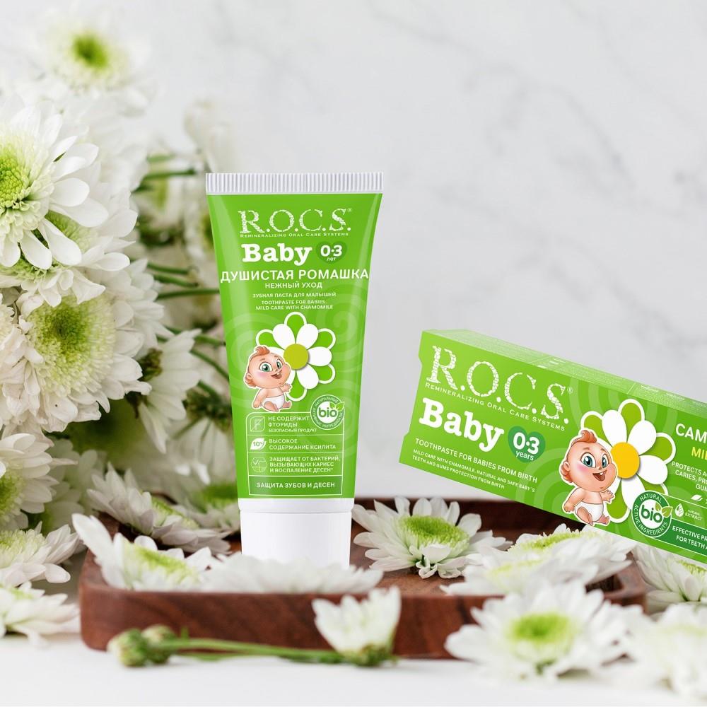 ROCS Baby 0-3 Yaş Diş Macunu 35 ml /  Papatya Özlü