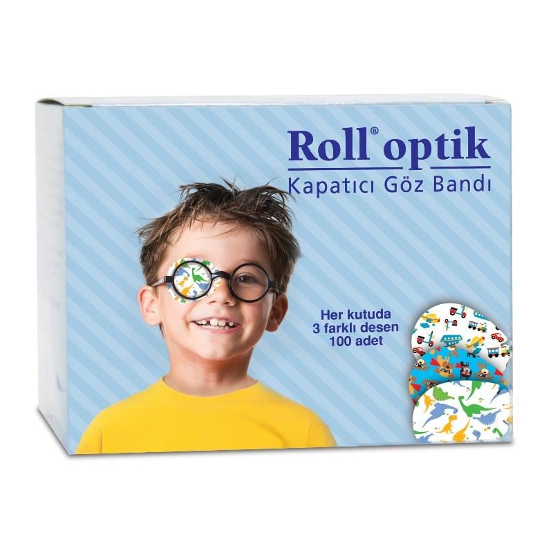 Roll Optik Desenli Kapatıcı Göz Bandı 100 Adet