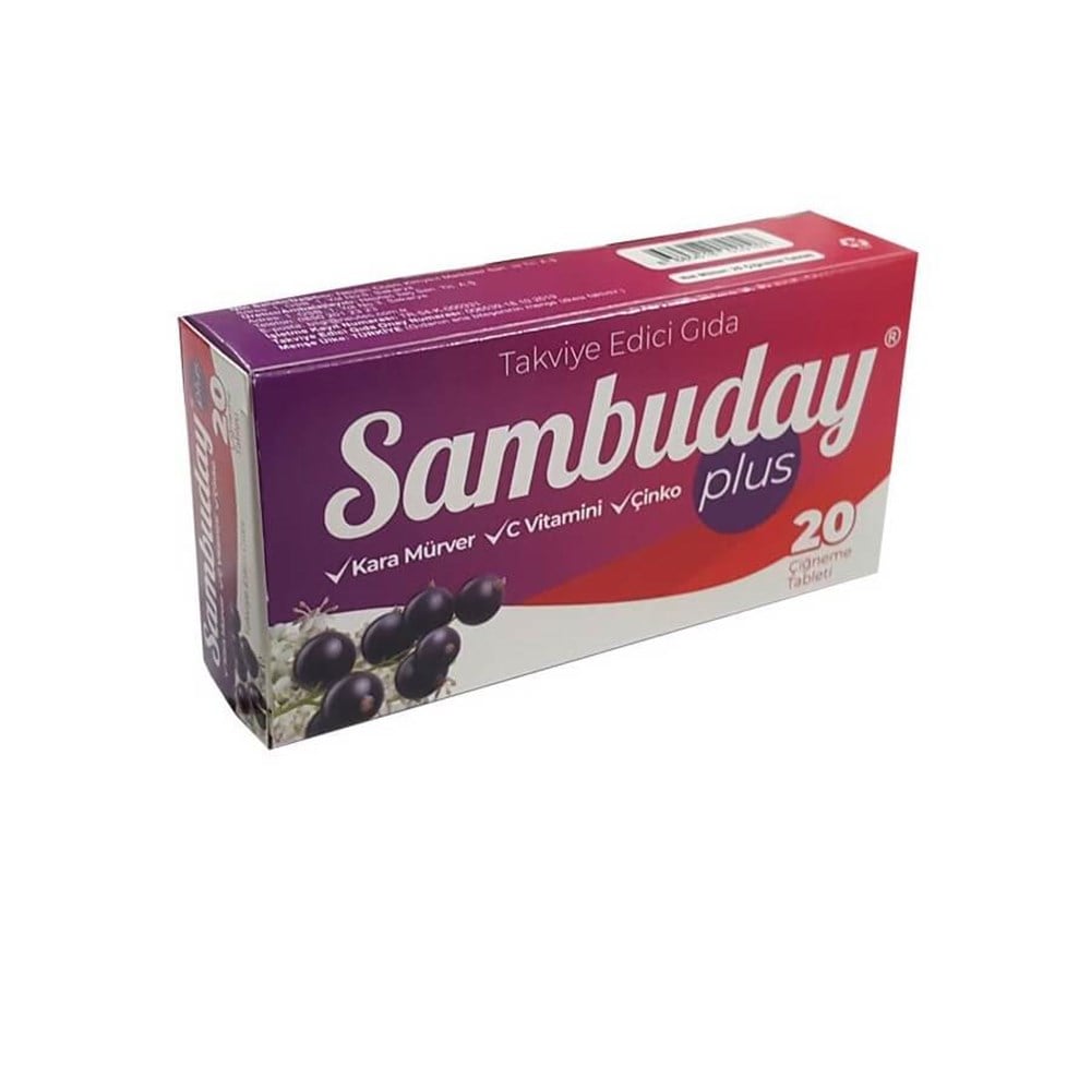 Sambuday Plus 20 Çiğneme Tablet