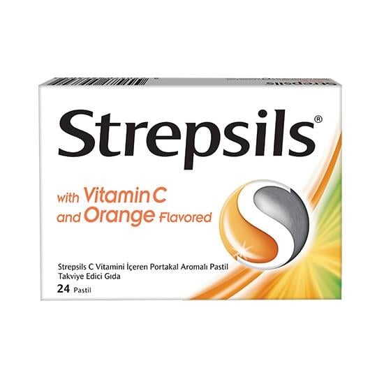 Strepsils C Vitaminli Portakal Aromalı Pastil