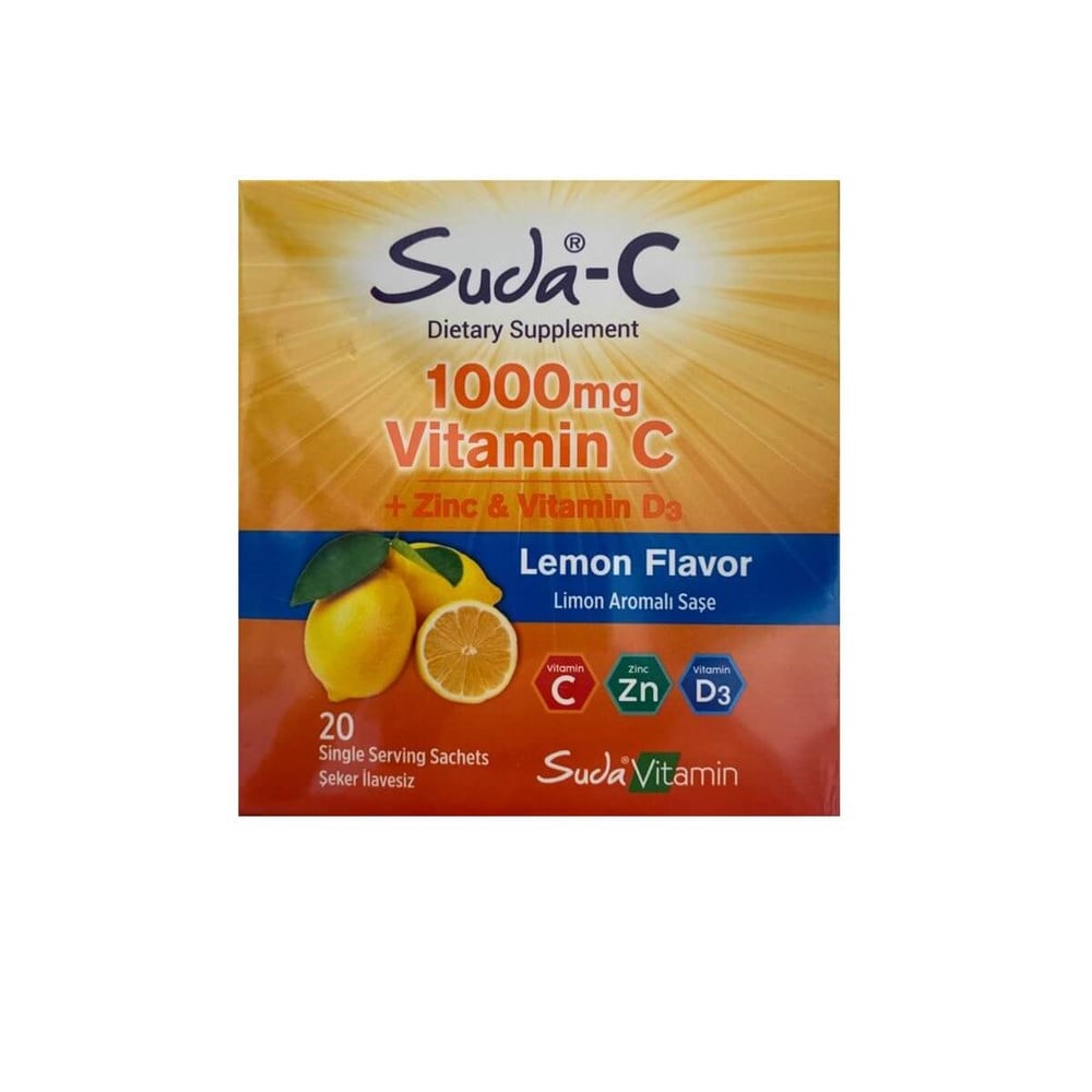 Suda-C 1000 mg Vitamin C 20 Saşe Limon Aromalı