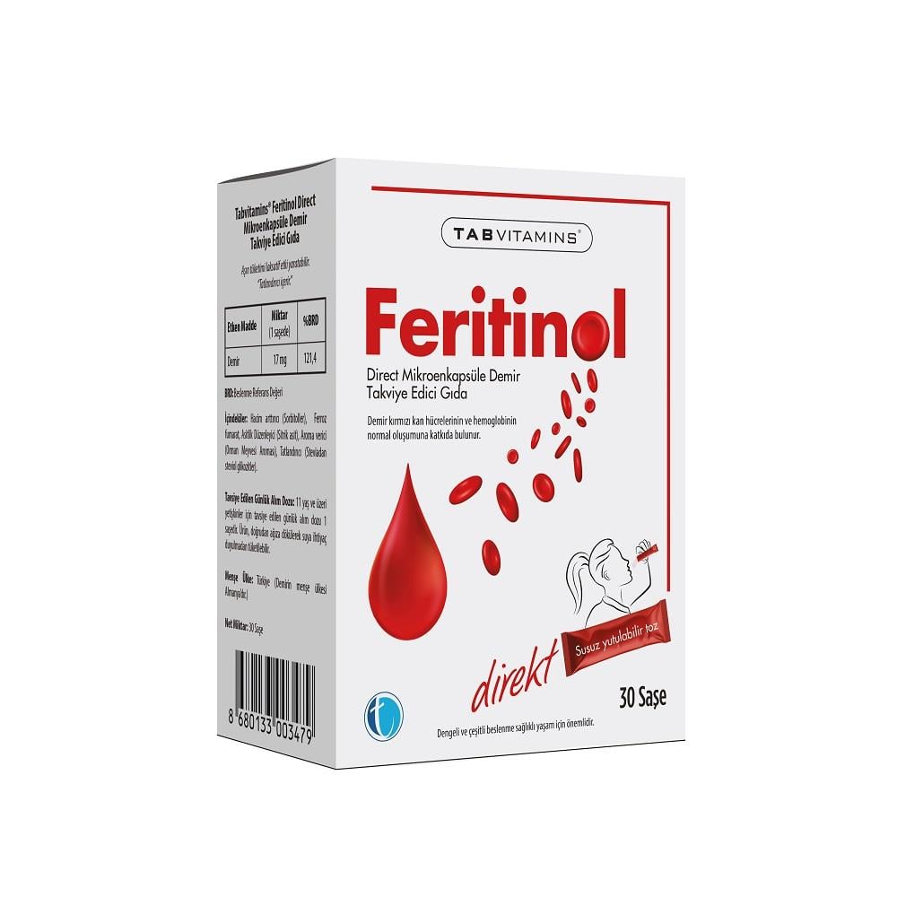 Tabvitamins Feritinol Direkt 30 Saşe