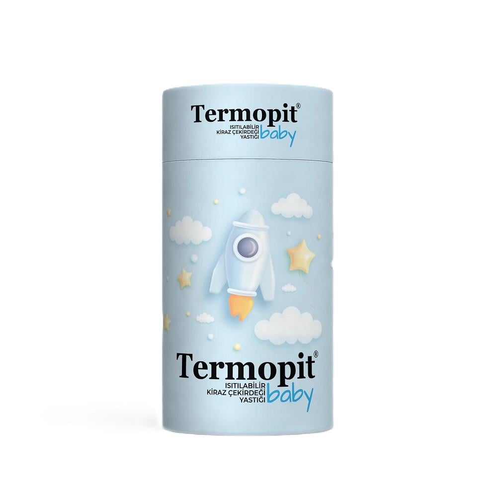 Termopit Baby Isıtılabilir Kiraz Çekirdeği Yastığı / Mavi Kılıflı