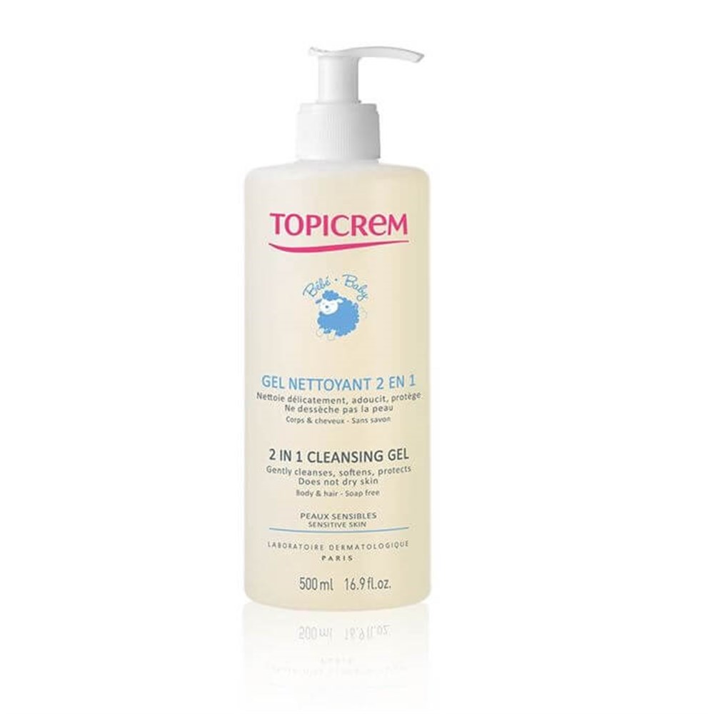 Topicrem 2 in 1 Cleansing Gel 500 ml