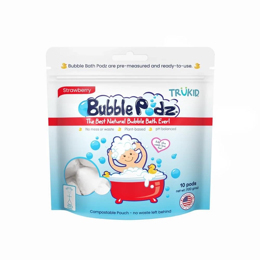 TruKid Bubble Podz Strawberry Scented Bubble Bath Bubbles for All 10 Adet