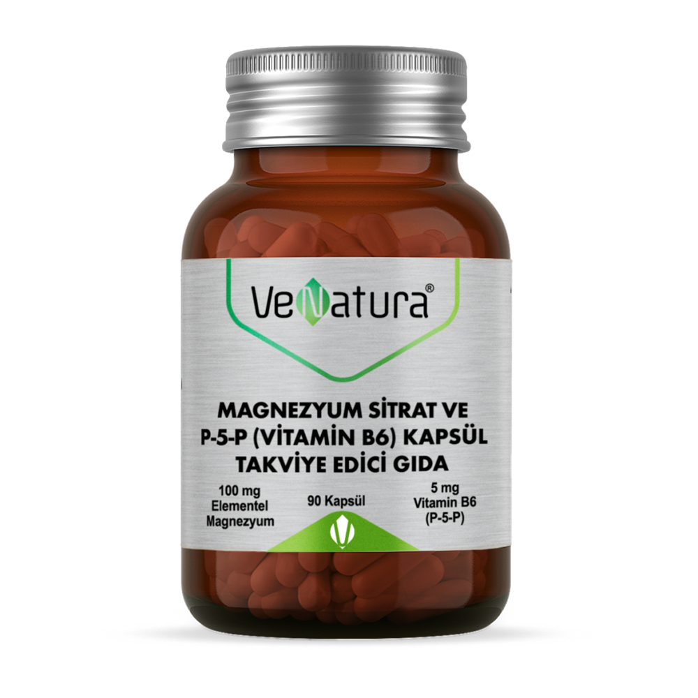 VeNatura Magnezyum Sitrat ve P-5-P (Vitamin B6) 90 Kapsül