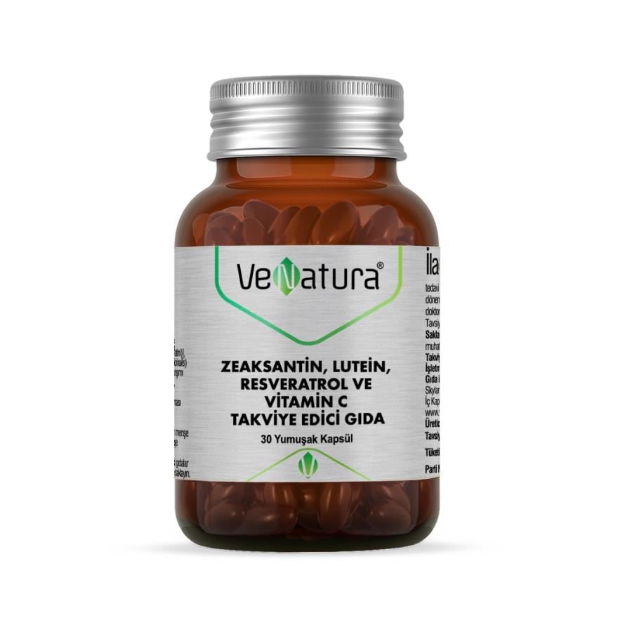 VeNatura Zeaksantin, Lutein, Resveratrol ve Vitamin C 30 Kapsül