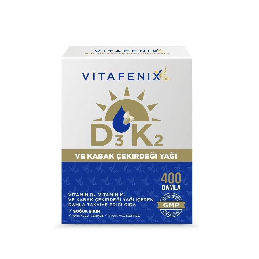 Vitafenix D3K2 ve Kabak Çekirdeği Yağı 20 ml
