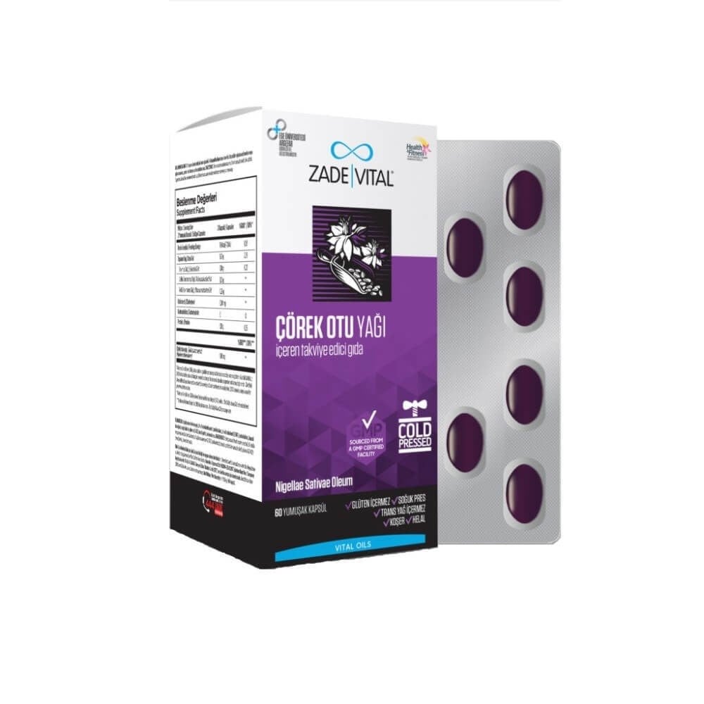 Zade Vital Çörek Otu Yağı 900 mg 60 Kapsül