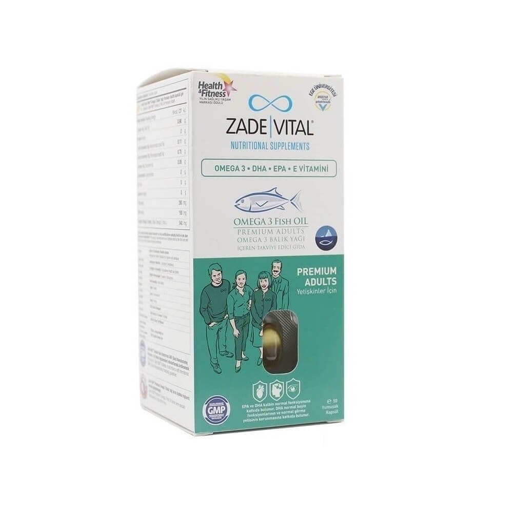 Zade Vital Premium Adults Balık Yağı 50 Kapsül