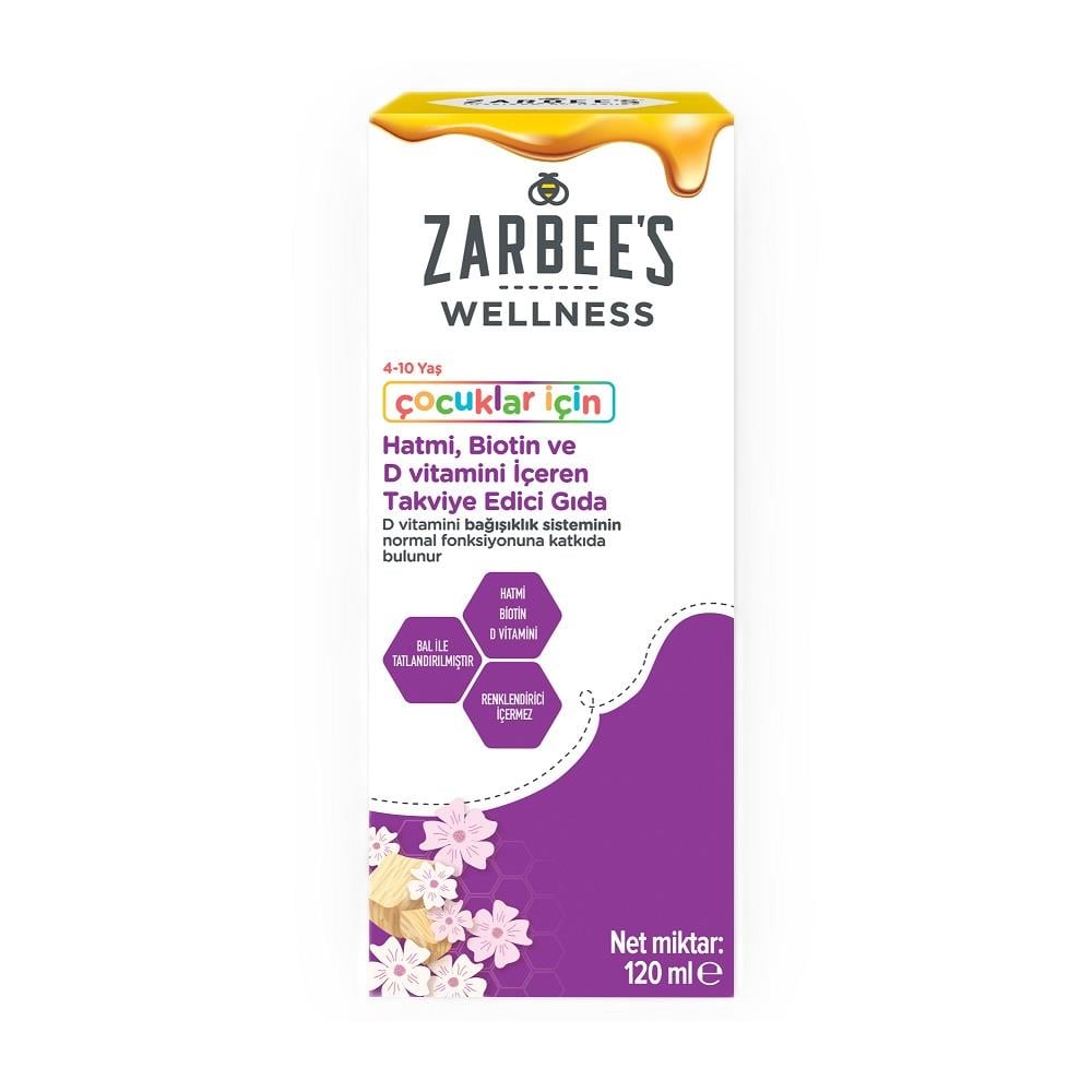 Zarbee's Wellness Hatmi, Biotin ve D Vitamini İçeren Takviye Edici Gıda 120 ml