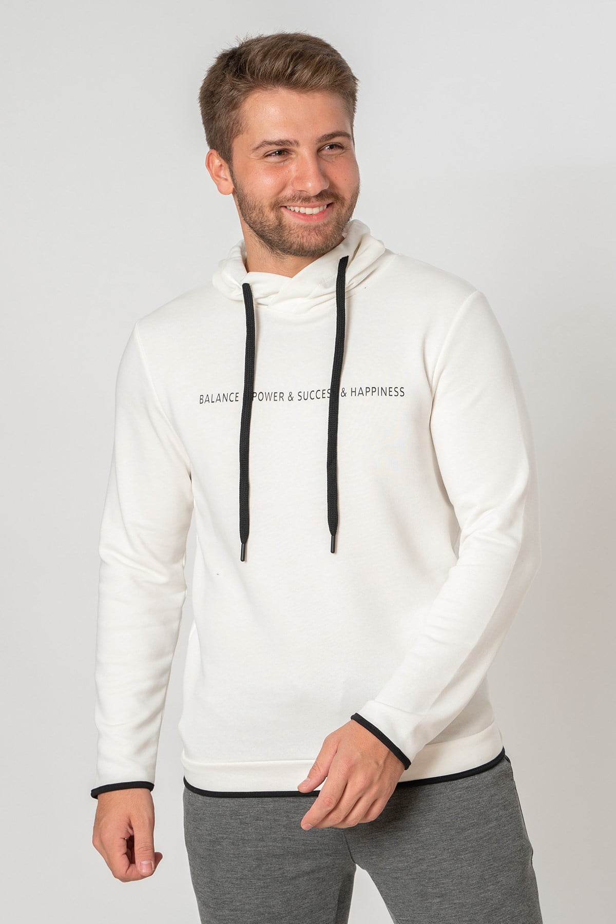 White Stone  2023-K  5239 SWEATSHİRT    EKRU