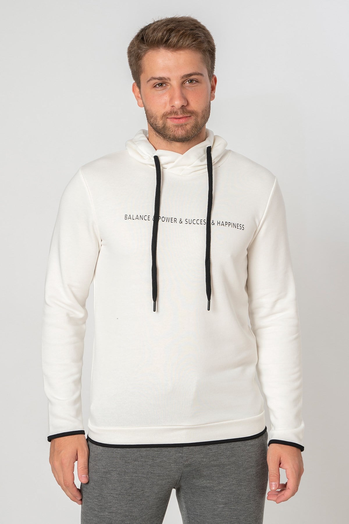White Stone  2023-K  5239 SWEATSHİRT    EKRU