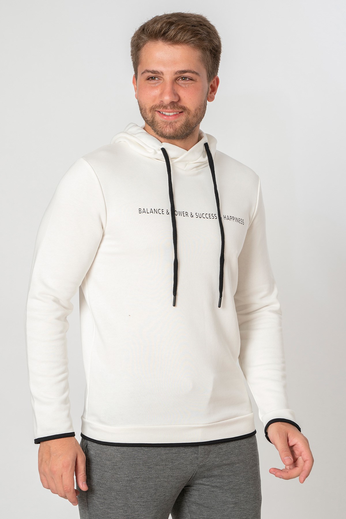 White Stone  2023-K  5239 SWEATSHİRT    EKRU