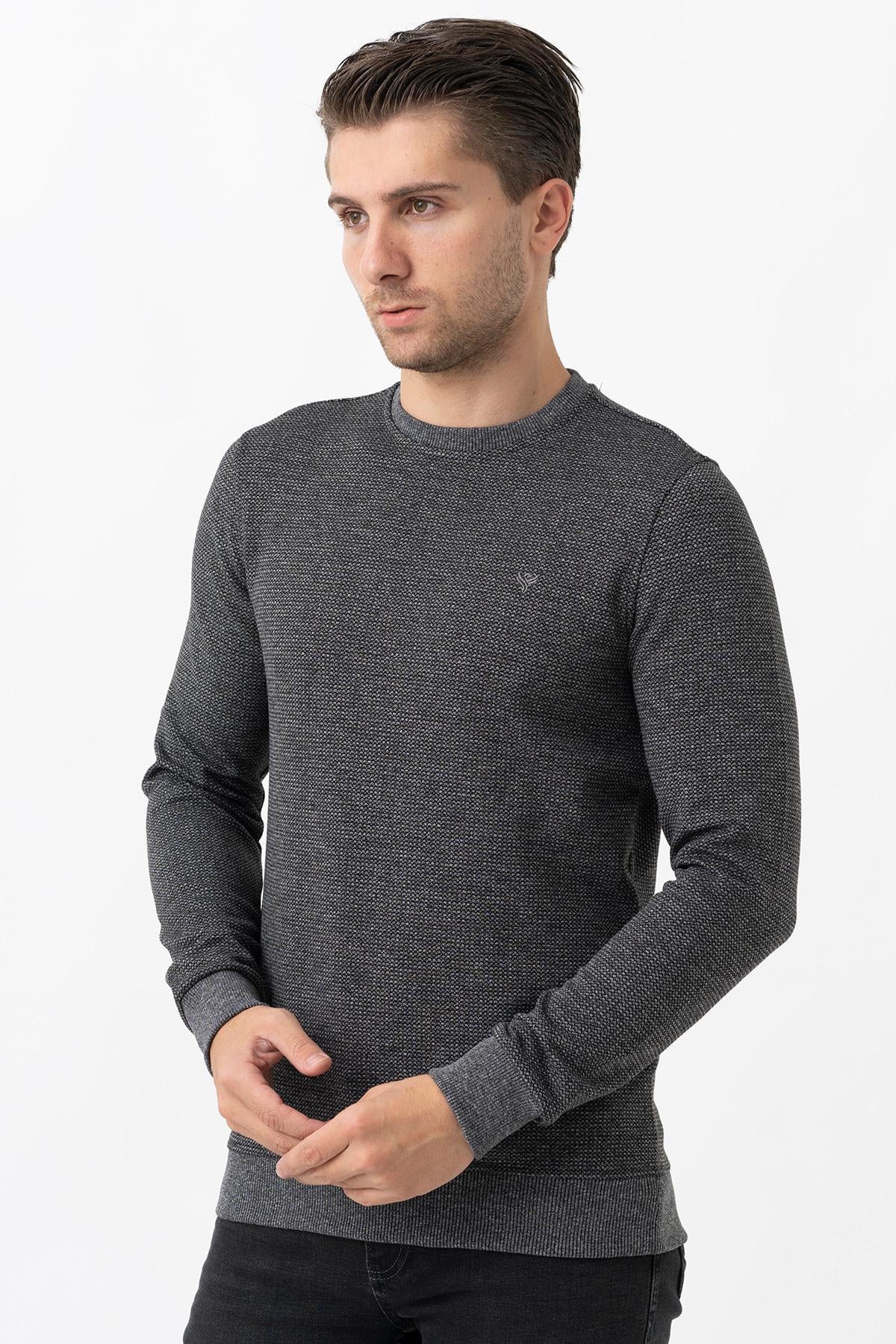 White Stone  2024-K  SW1005-1 JAKARLI  SWEAT    SİYAH