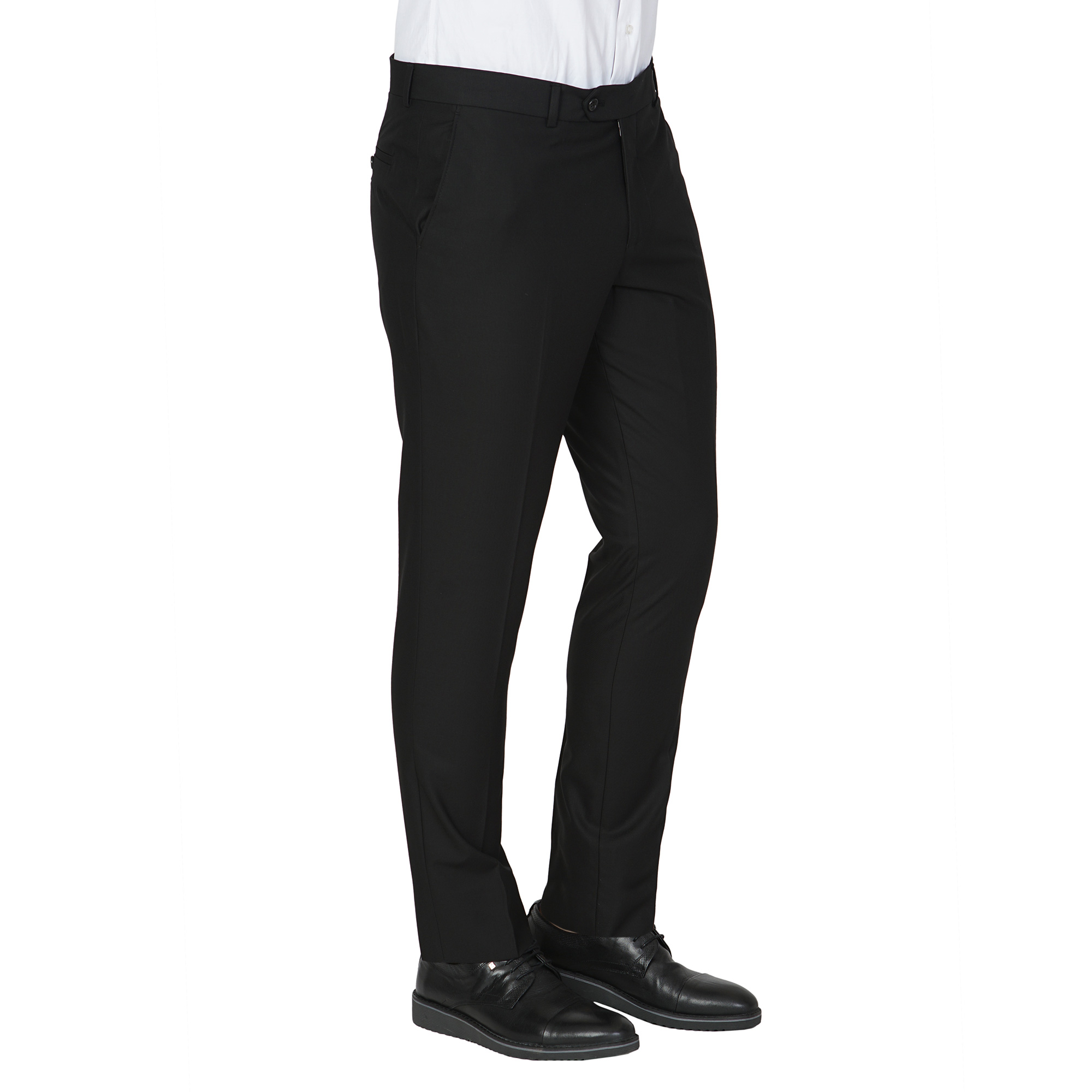 WHİTE STONE2020-K  POLİVİSKON REGULAR PANTOLON  YENİ133  SİYAH