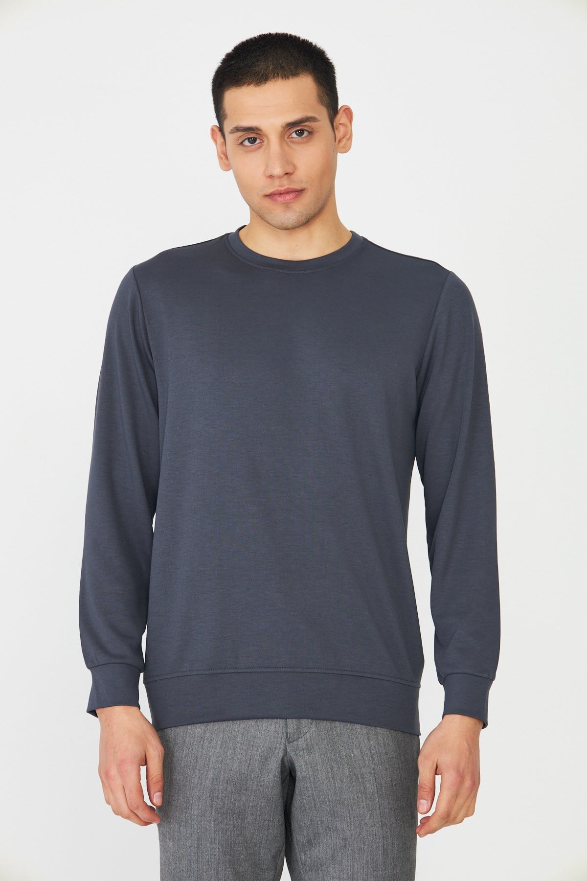 White StoneAntrasit Basic Bisiklet Yaka Erkek Sweatshirt