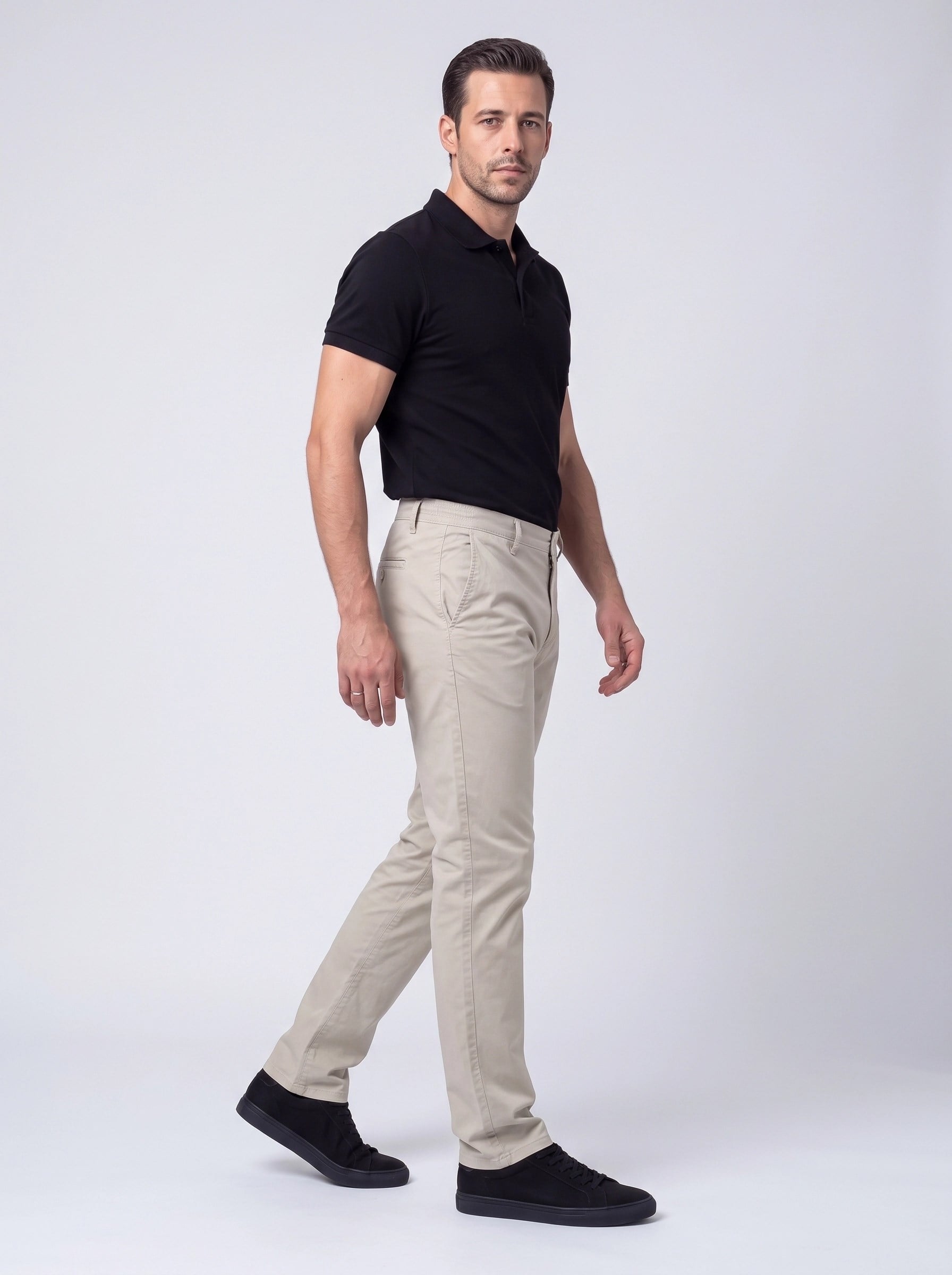 White StoneBej Dynamic Fit Yandan Lastikli Erkek Jogger Pantolon
