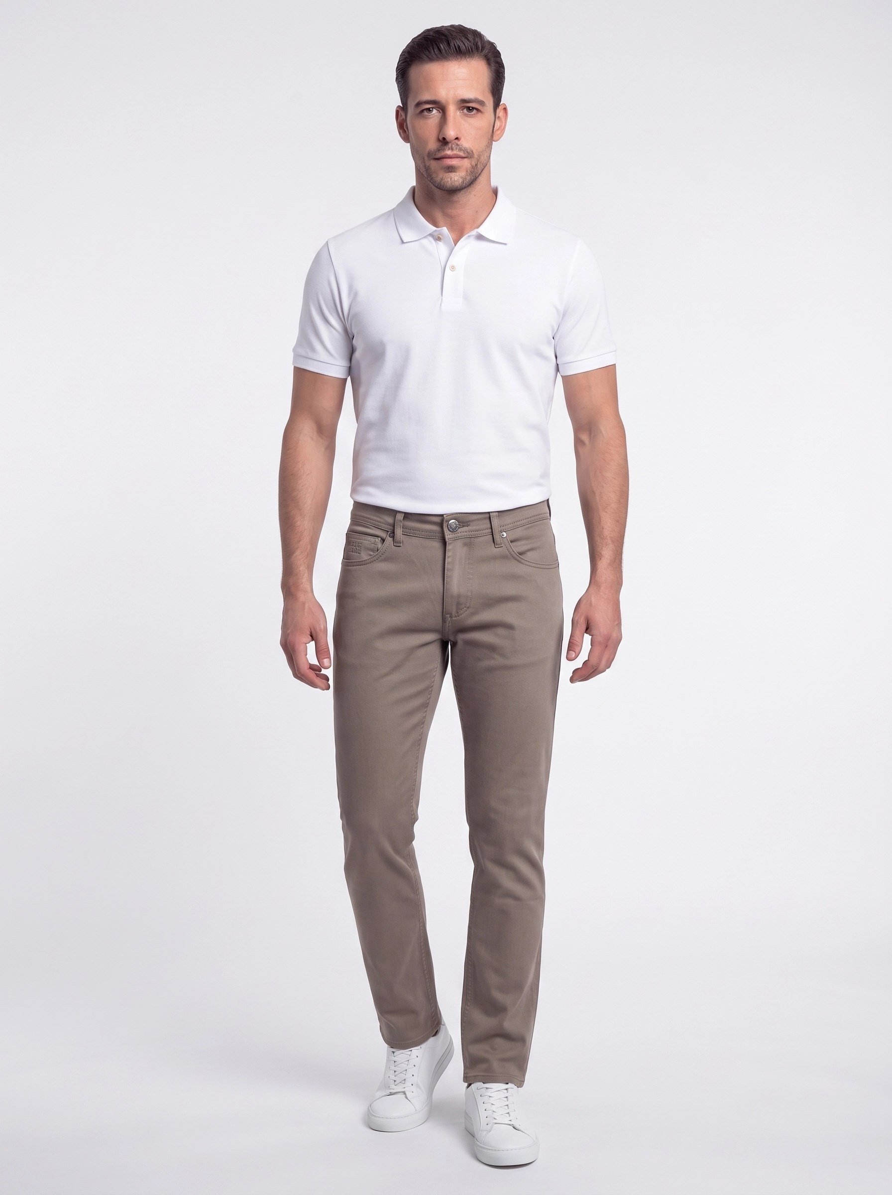 White StoneBej Regular Fit Erkek Chino Pantolon