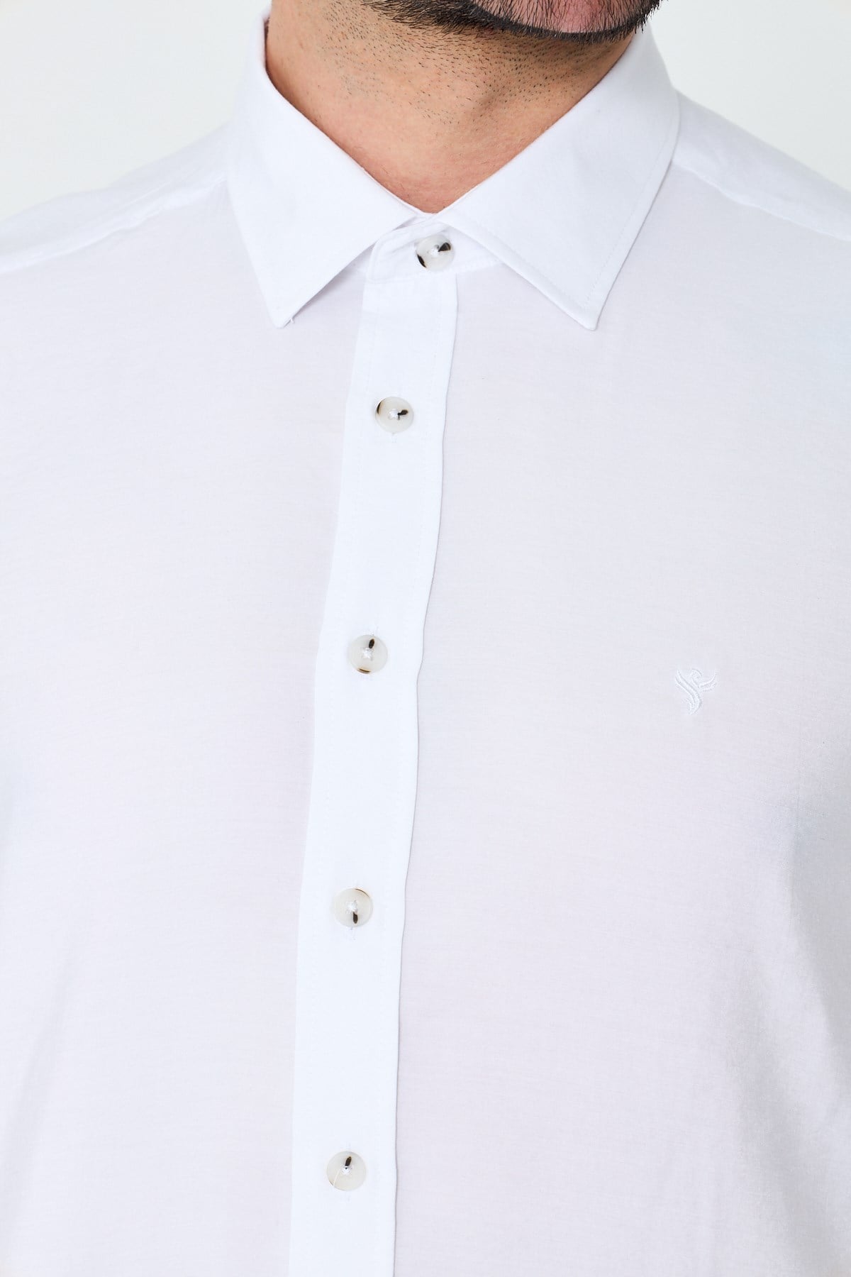 White StoneBeyaz Dynamic Fit Erkek Uzun Kollu Gömlek