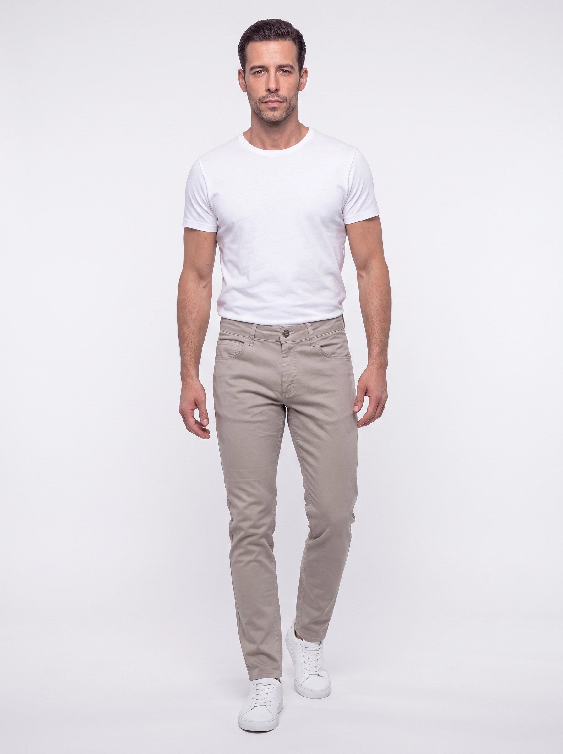 White StoneGri Dynamic Fit Erkek Chino Pantolon