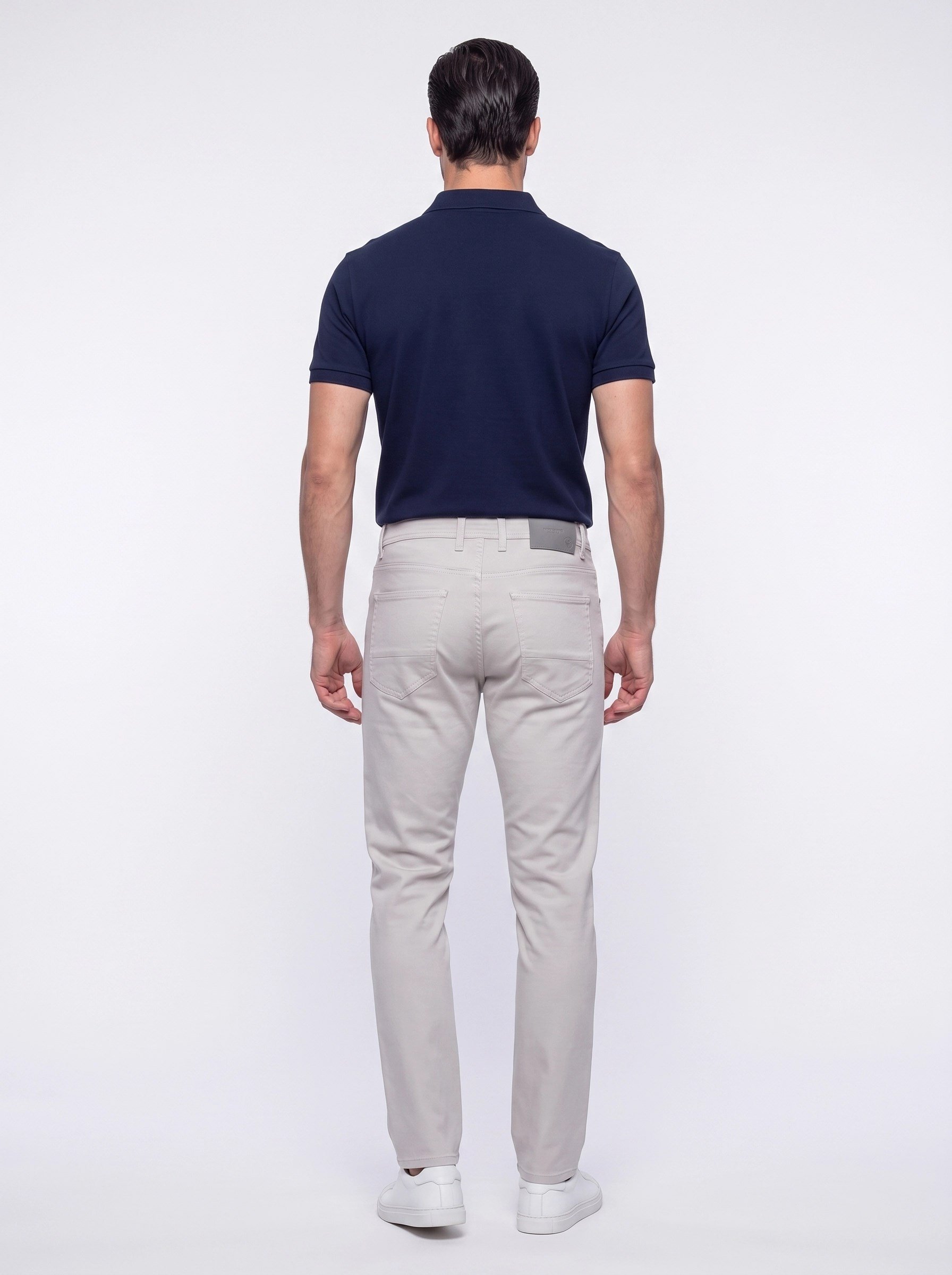 White StoneGri Regular Fit Erkek Chino Pantolon