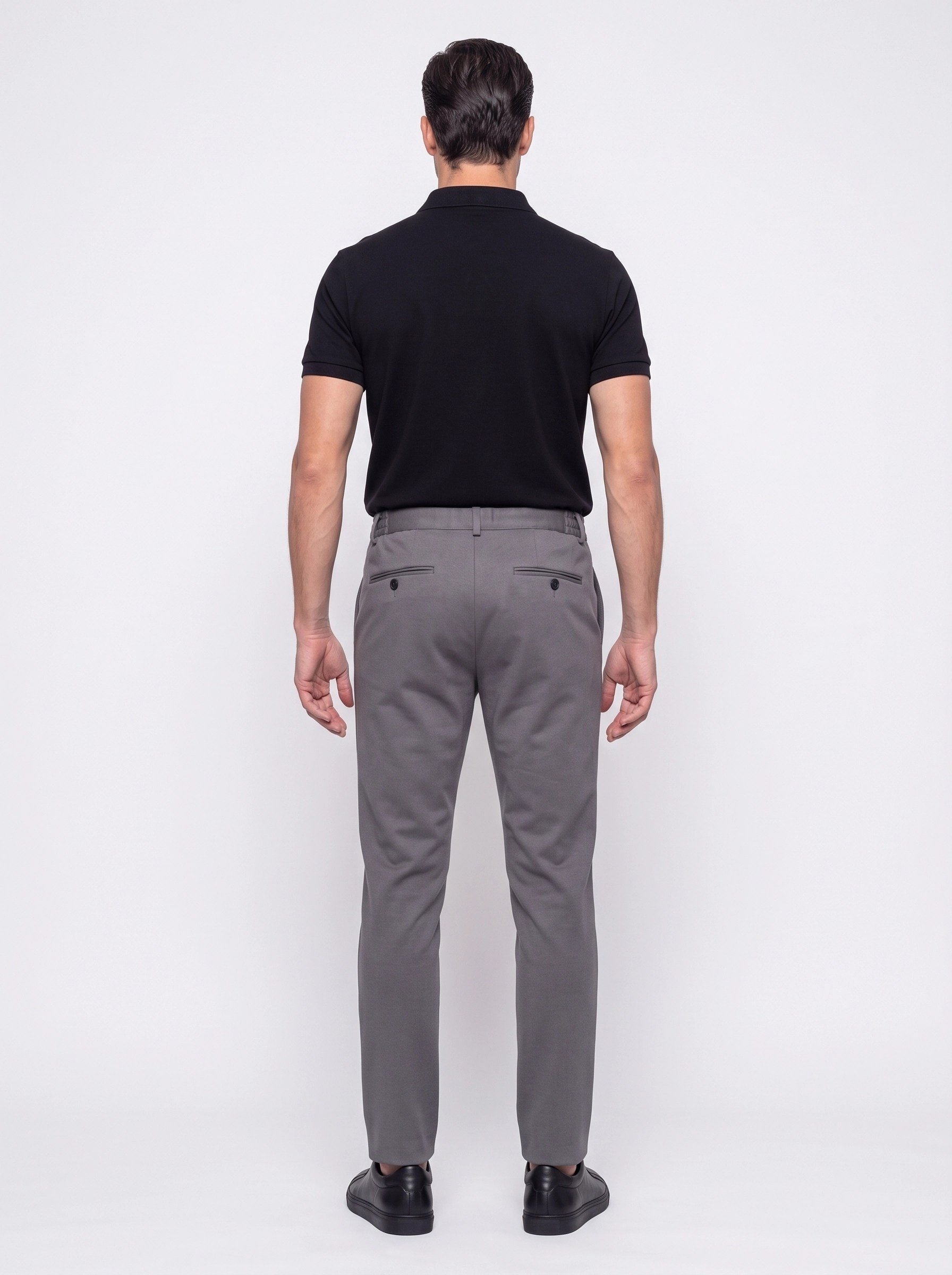 White StoneGri Yandan Cepli Slim Fit Jogger Spor Pantolon