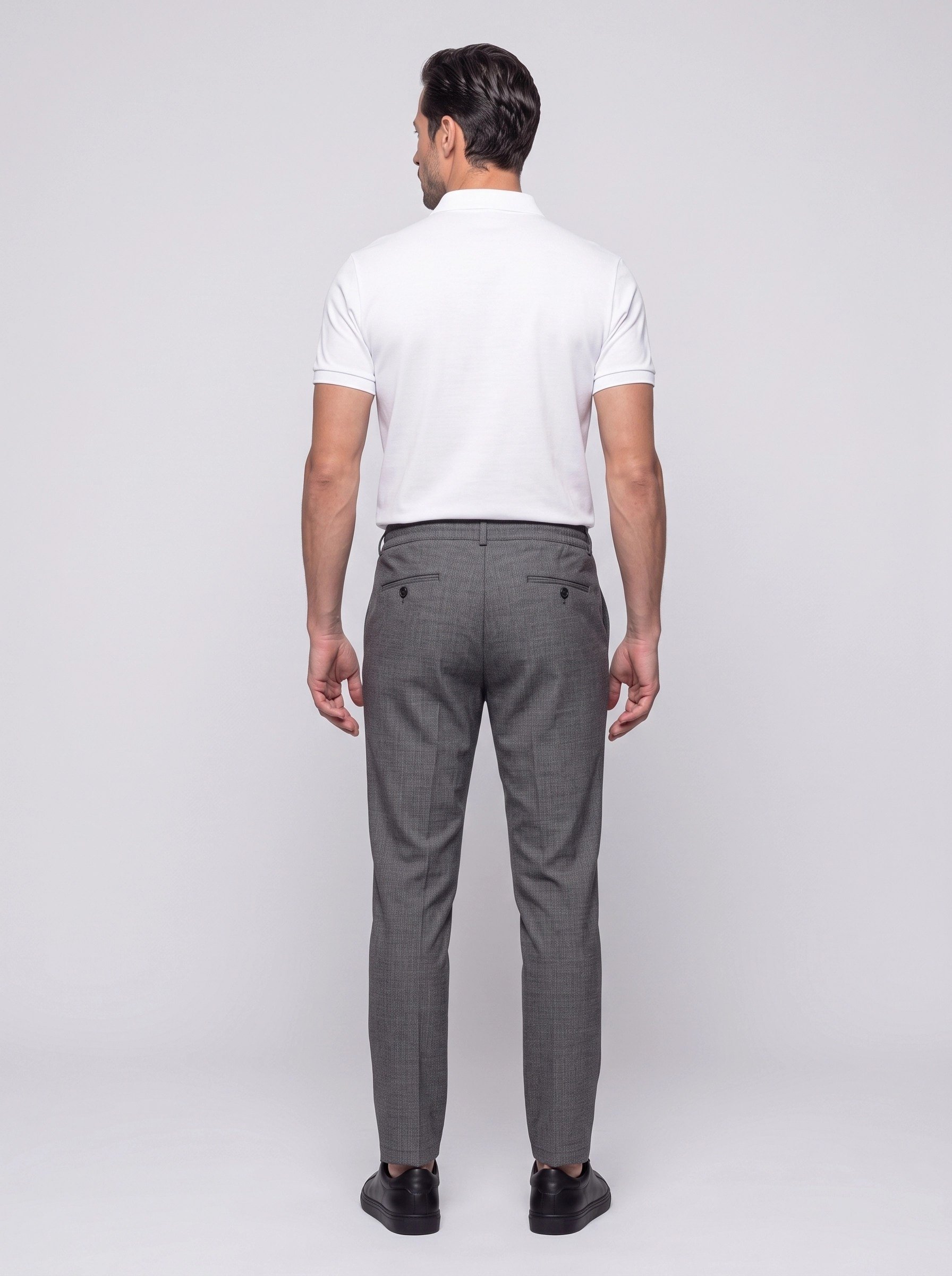 White StoneGri Yandan Lastikli Regular Fit Erkek Jogger Pantolon