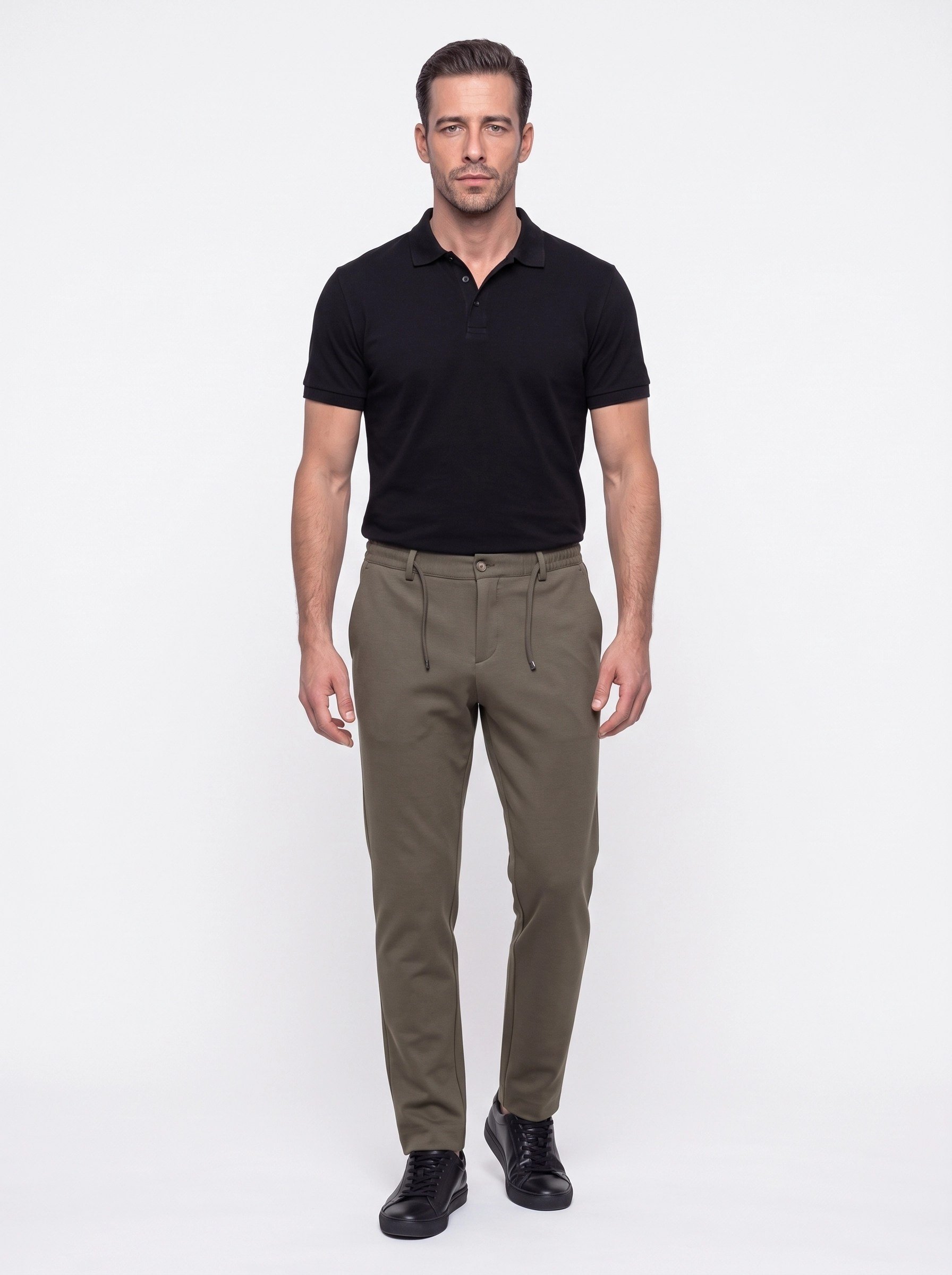 White StoneHaki Yandan Cepli Slim Fit Jogger Spor Pantolon