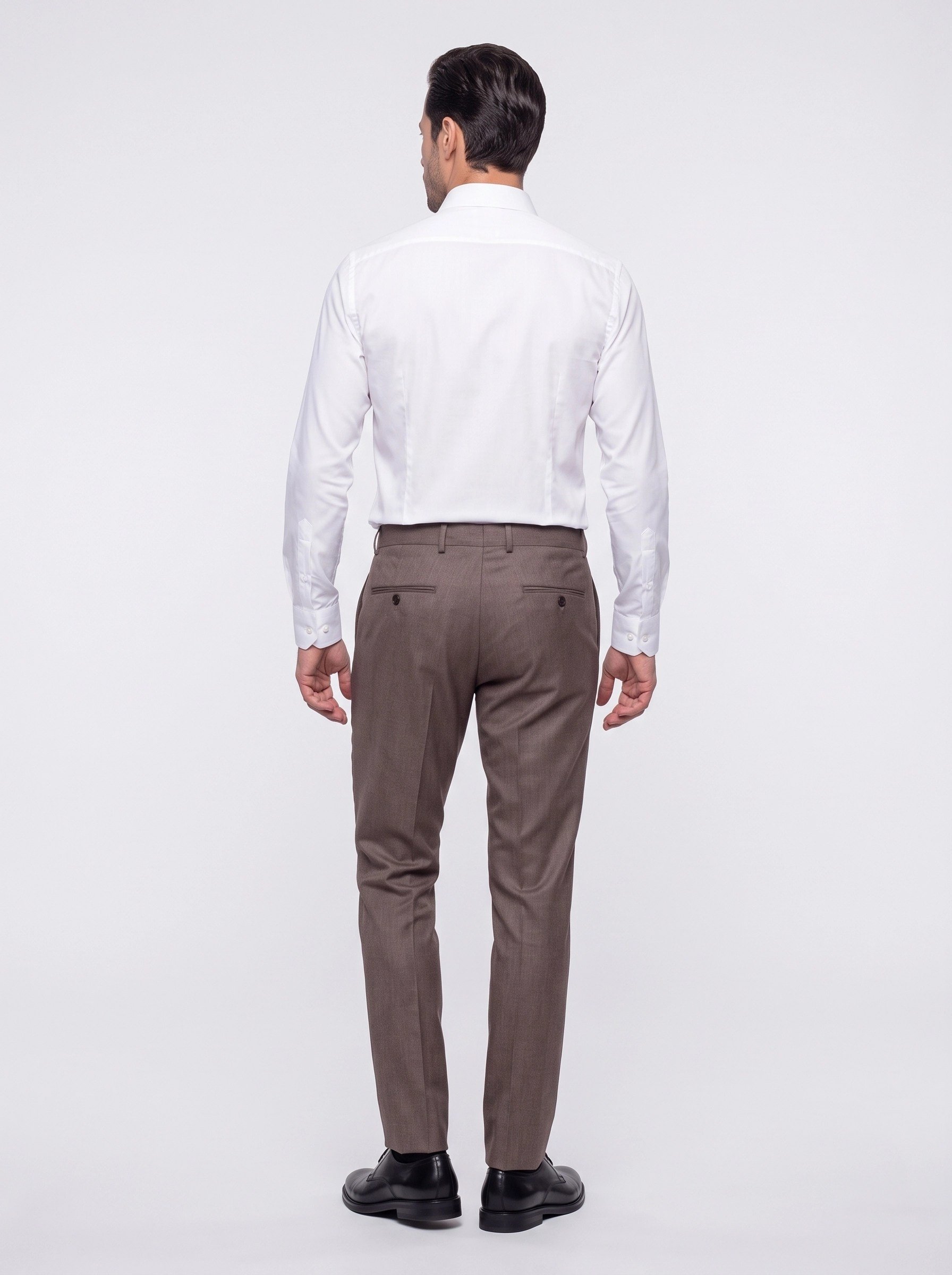 White StoneKahverengi Comfort Fit Erkek Klasik Pantolon