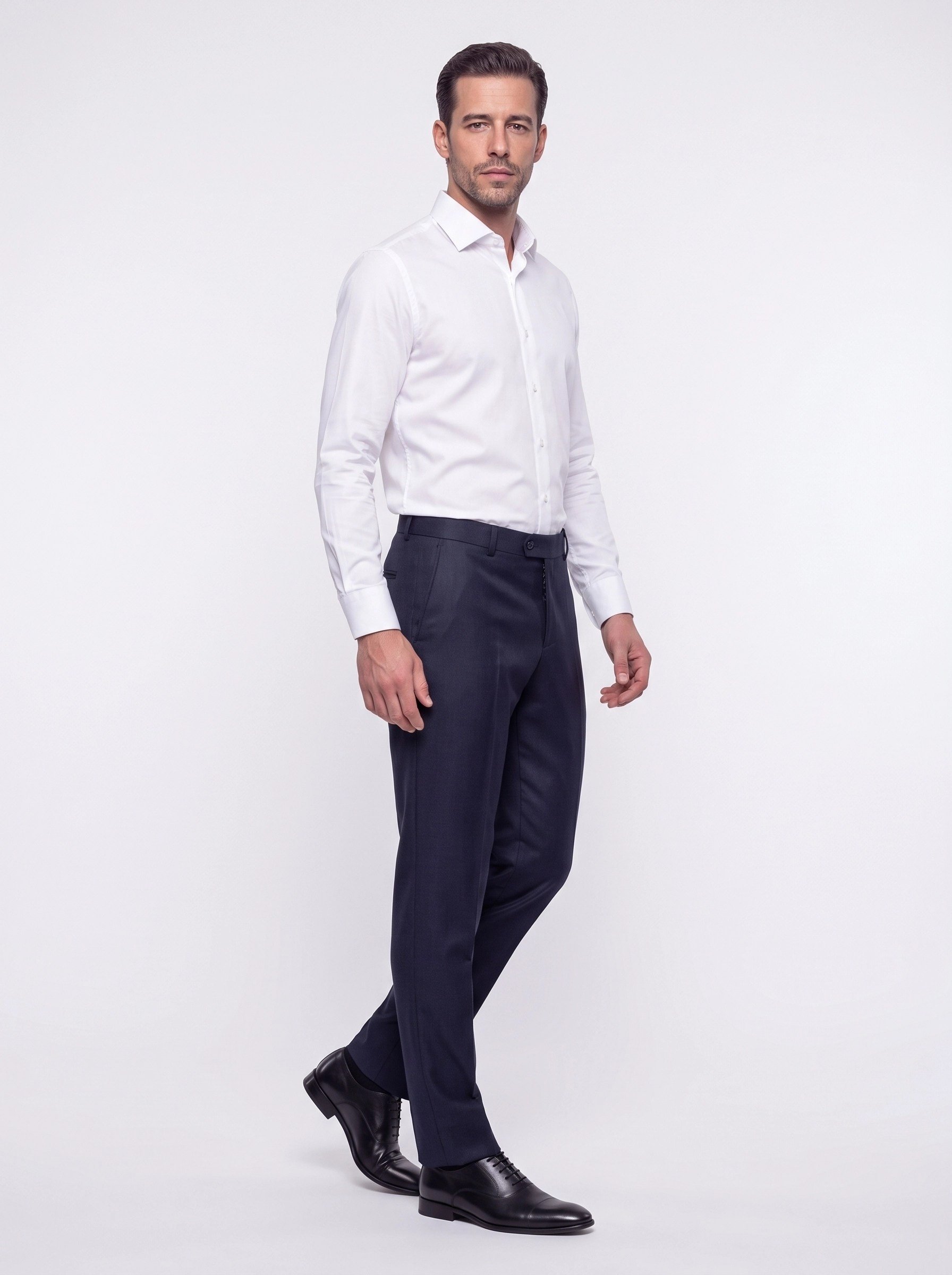 White StoneKoyu Lacivert Comfort Fit Erkek Klasik Pantolon
