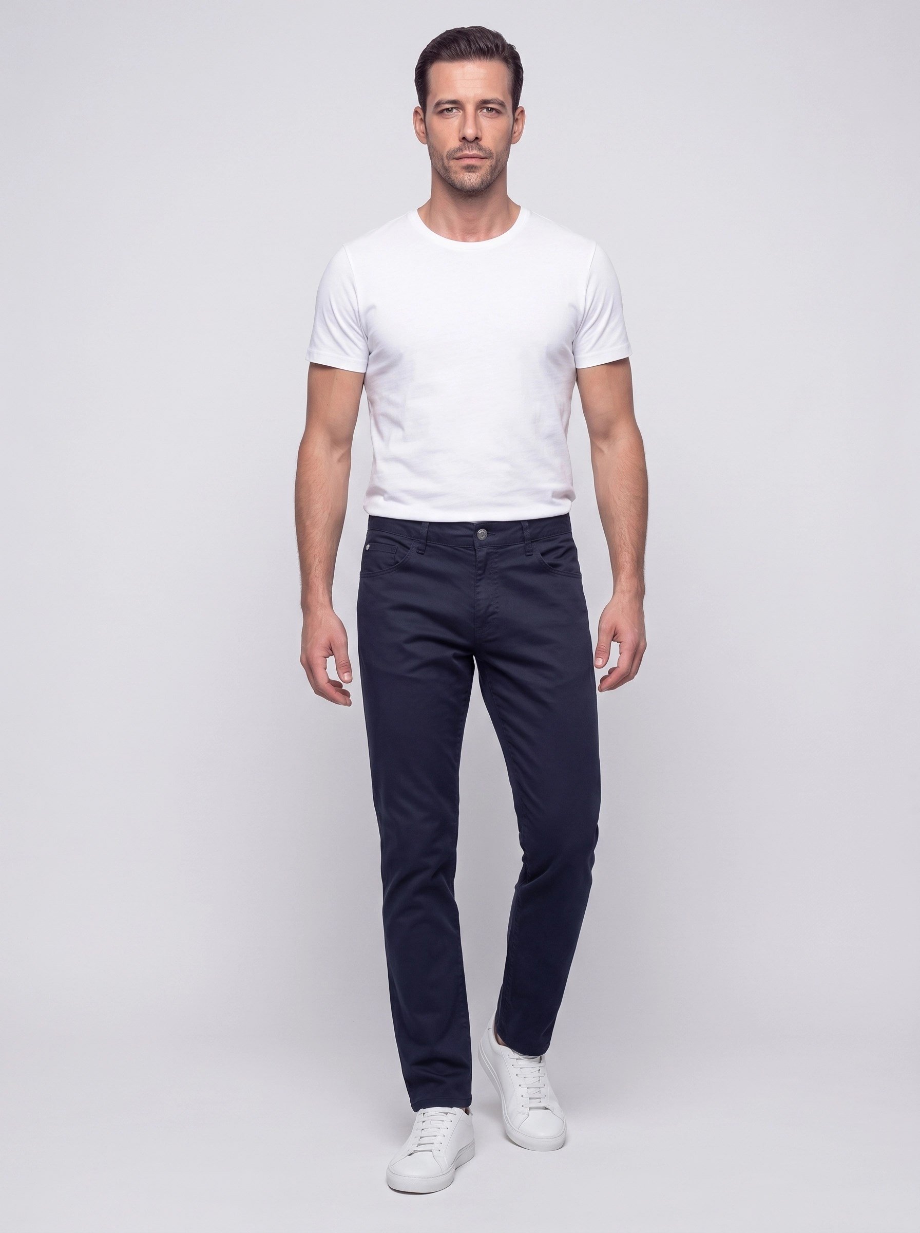 White StoneLacivert Dynamic Fit Erkek Chino Pantolon