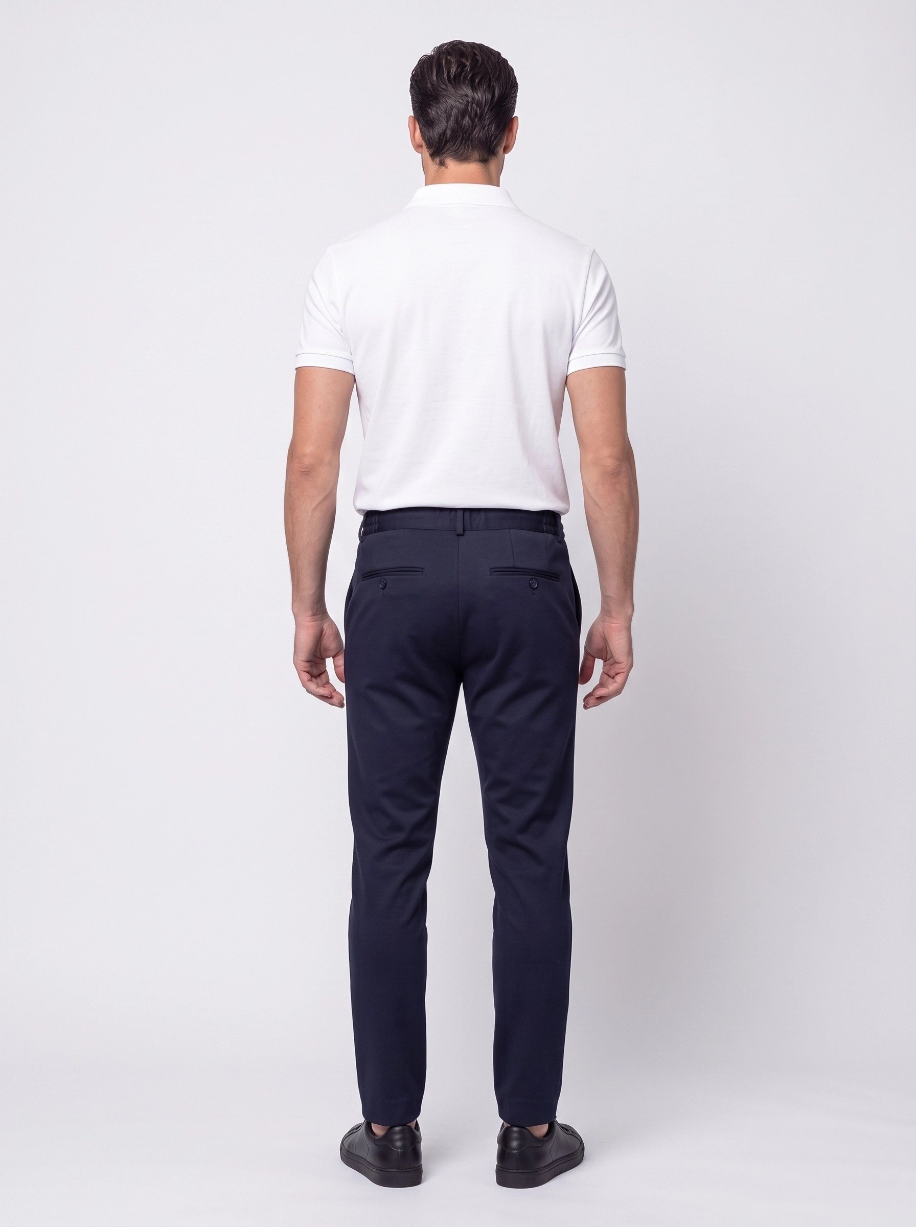 White StoneLacivert Yandan Cepli Slim Fit Jogger Spor Pantolon