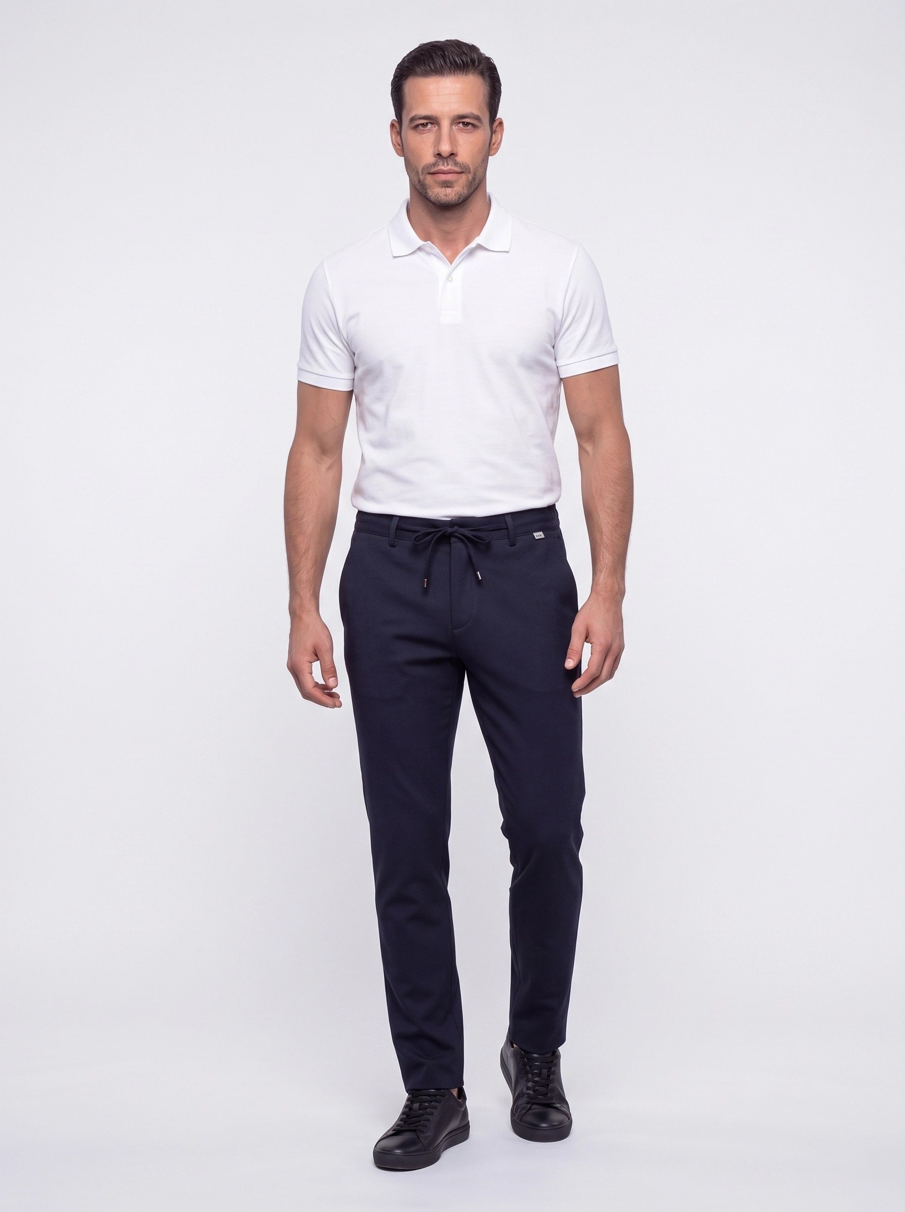 White StoneLacivert Yandan Lastikli Regular Fit Erkek Jogger Pantolon