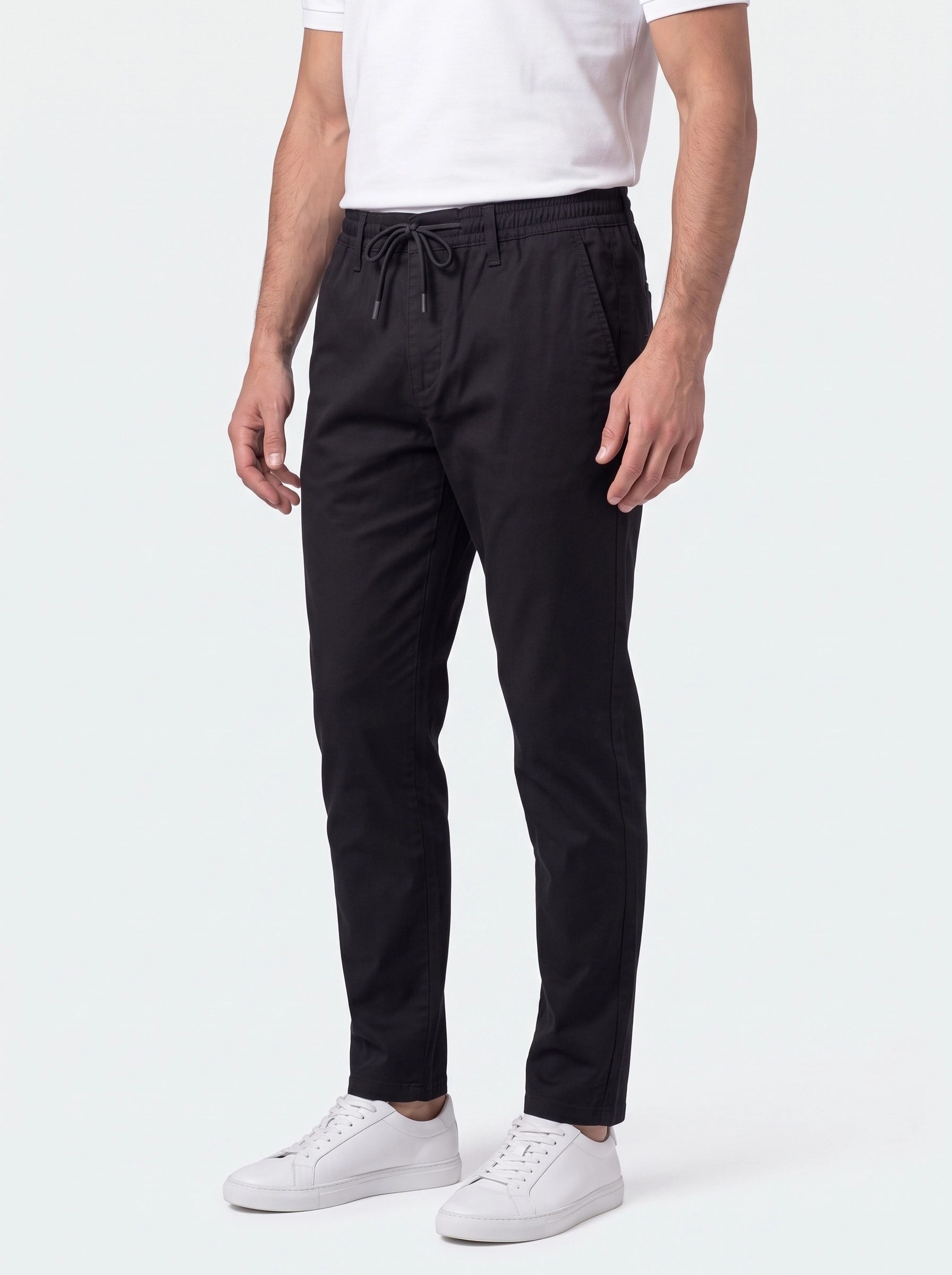 White StoneSiyah Belden Bağlamalı Dynamic Fit Erkek Jogger Pantolon