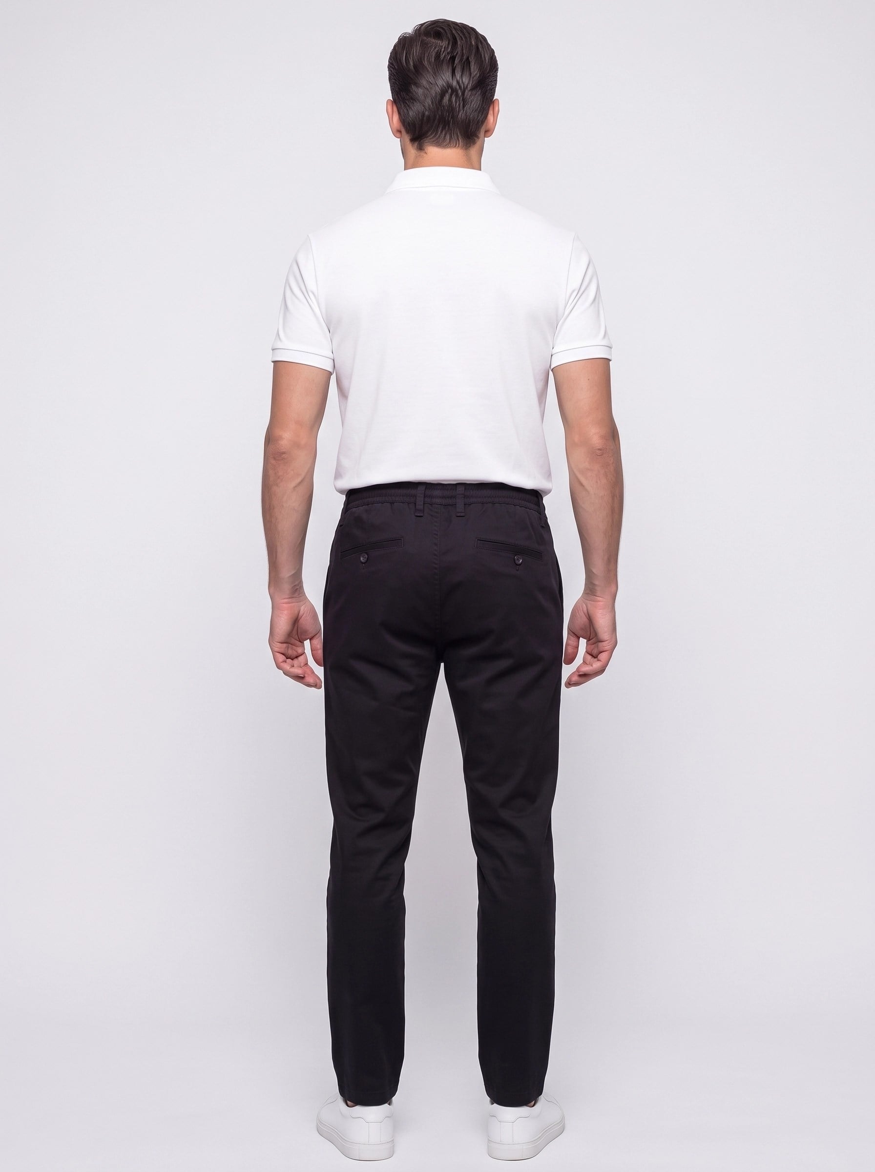 White StoneSiyah Belden Bağlamalı Dynamic Fit Erkek Jogger Pantolon