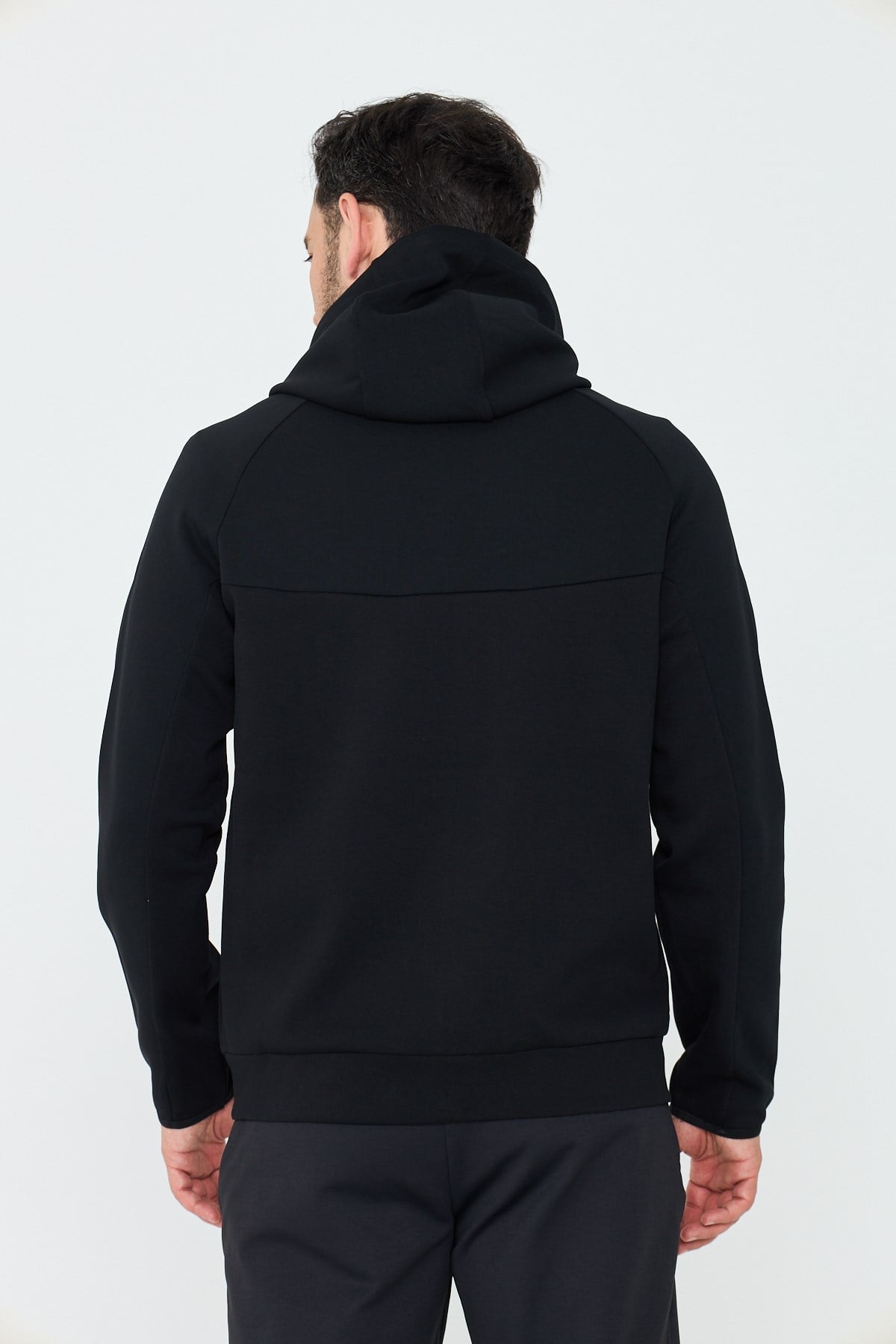 White StoneSiyah Cepli Kapüşonlu Fermuarlı Erkek Sweatshirt