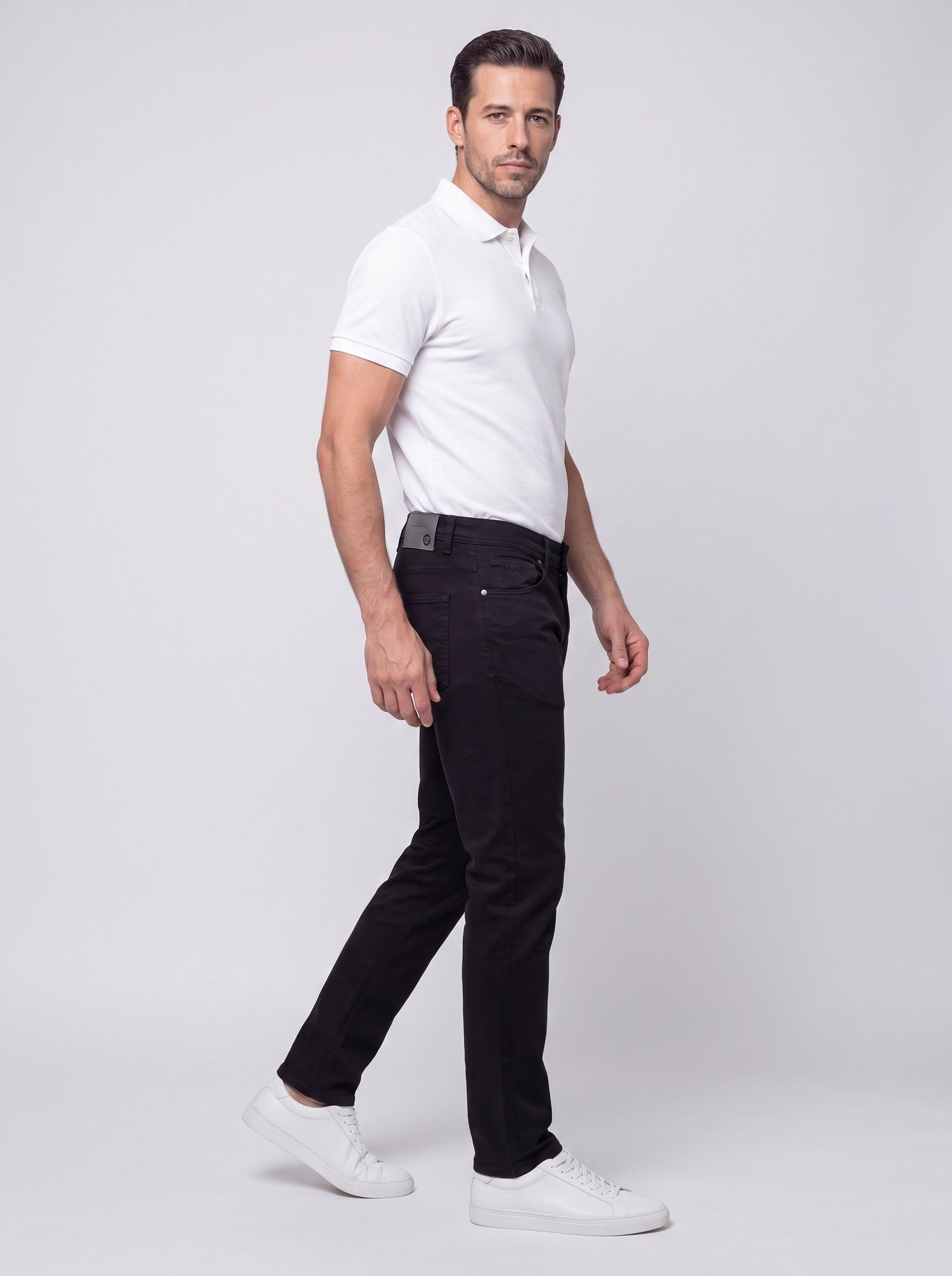 White StoneSiyah Regular Fit Erkek Chino Pantolon