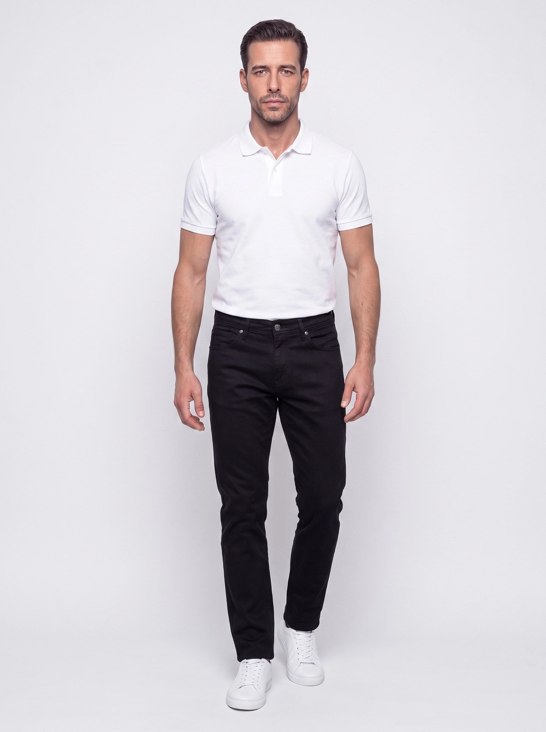 White StoneSiyah Regular Fit Erkek Chino Pantolon