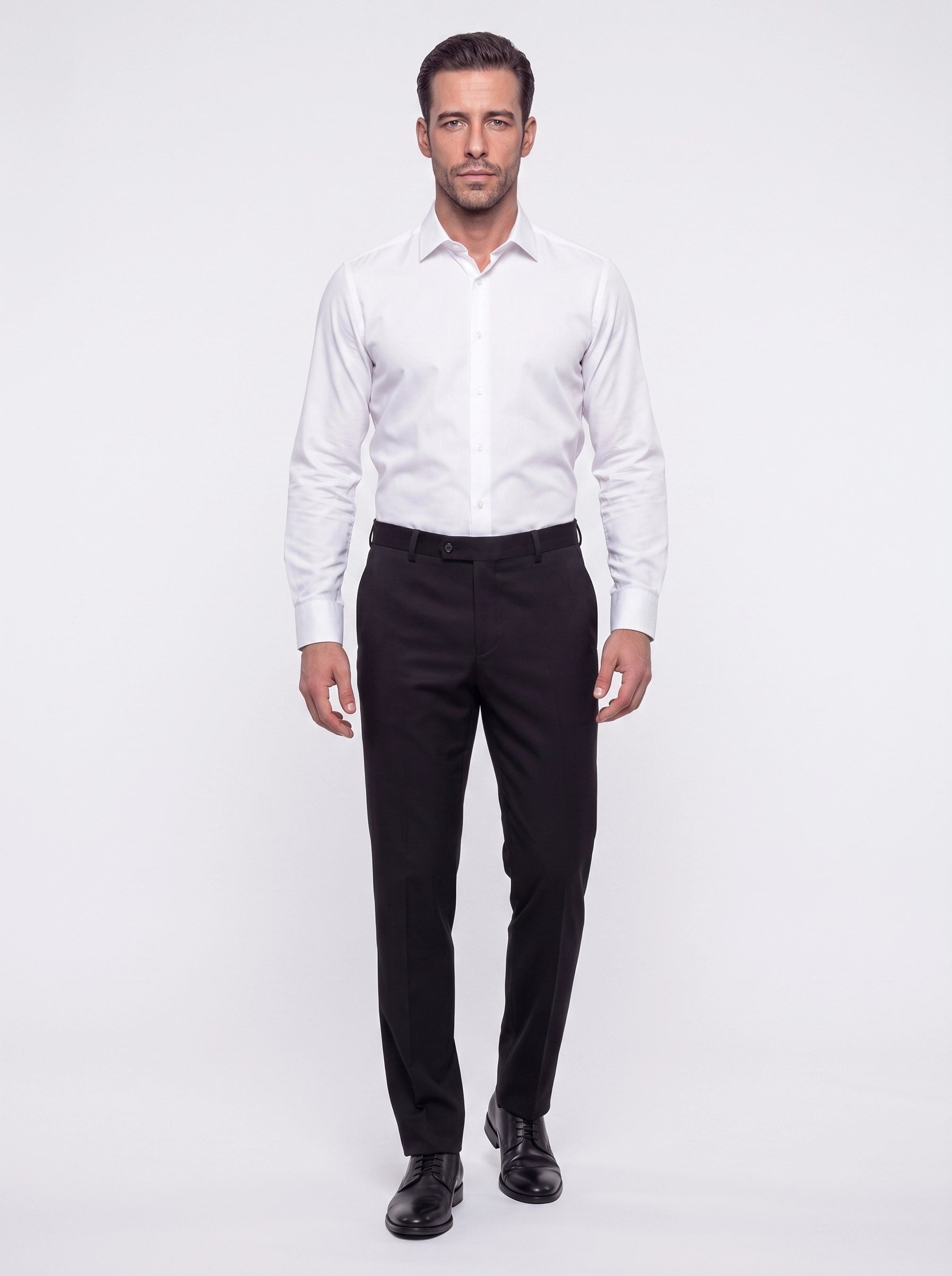 White StoneSiyah Regular Fit Erkek Kumaş Pantolon