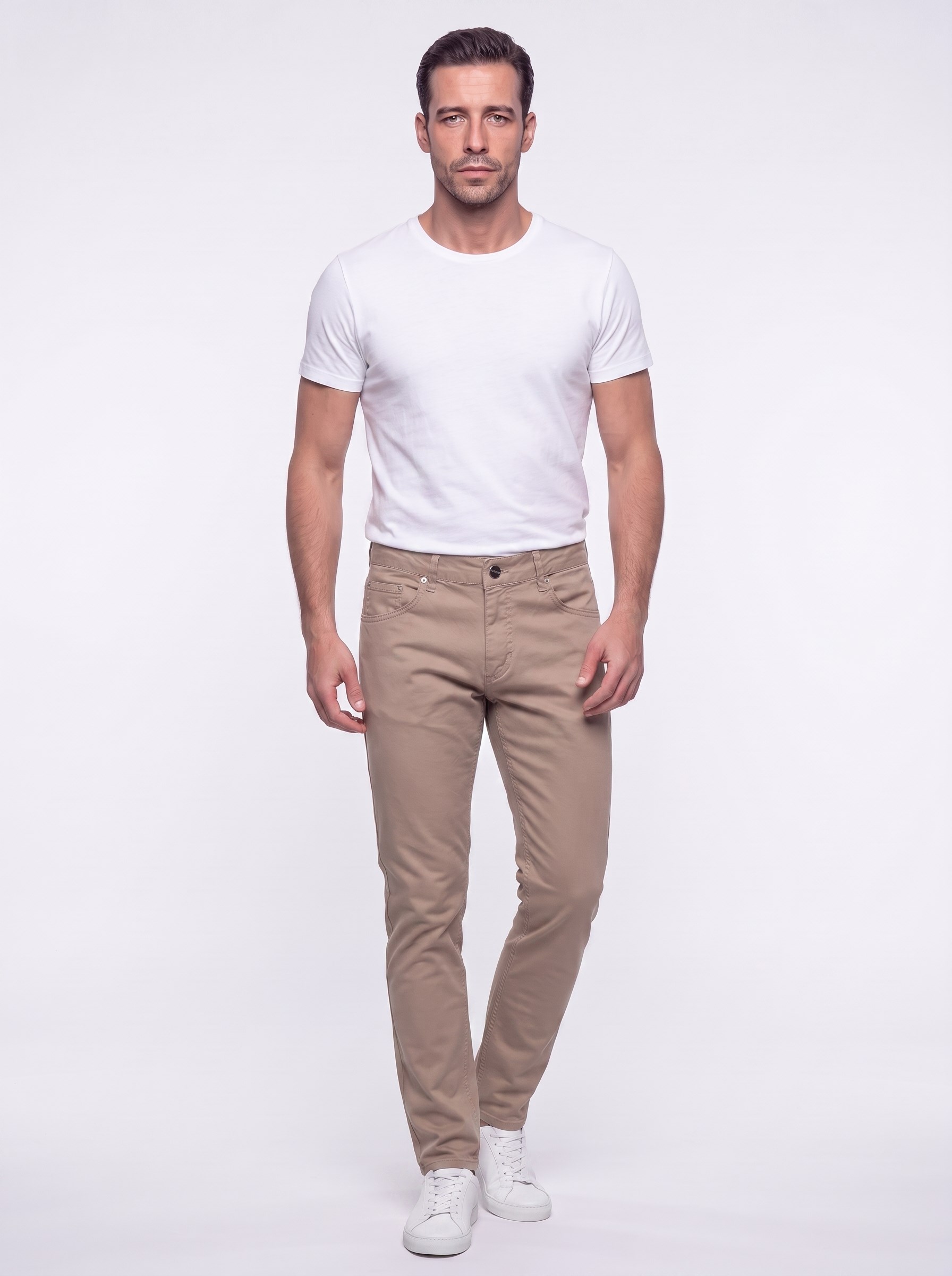 White StoneVizon Dynamic Fit Erkek Chino Pantolon