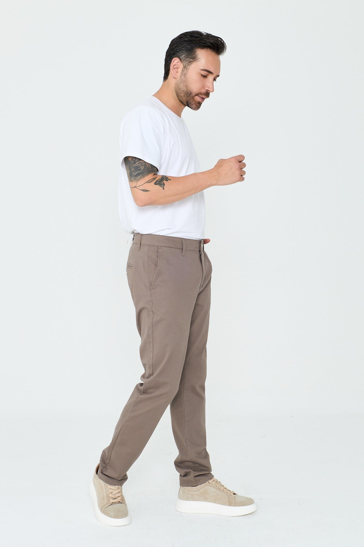 White StoneVizon Regular Fit Erkek Chino Pantolon