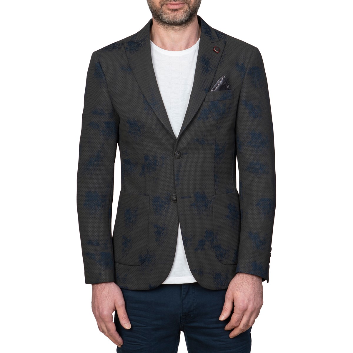 White StoneWhite Stone  Snake Ceket Slim Fit  Desenli Yeşil