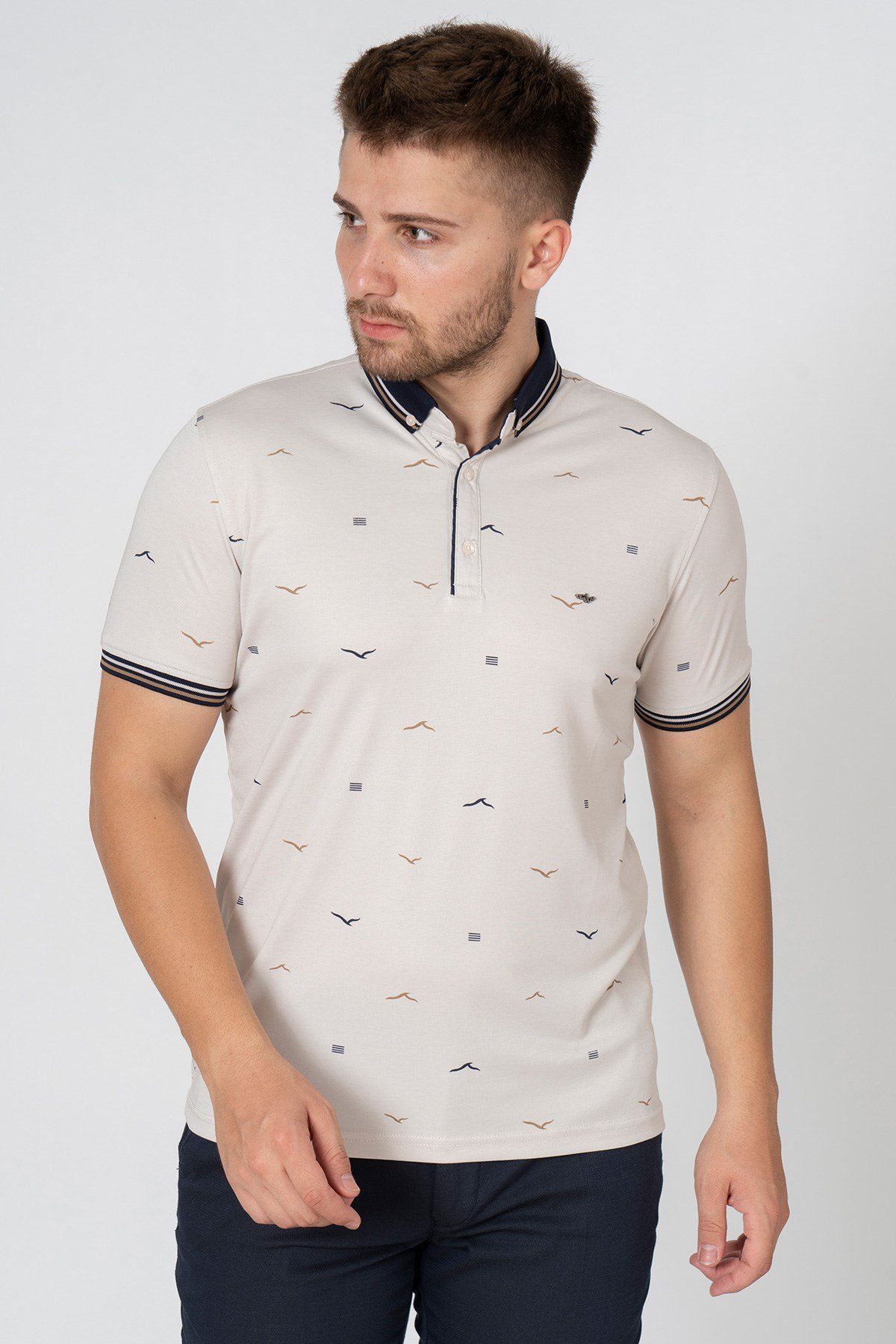 White StoneWHİTE STONE  2022-Y  8018  POLO YAKA  TSHIRT    BEJ