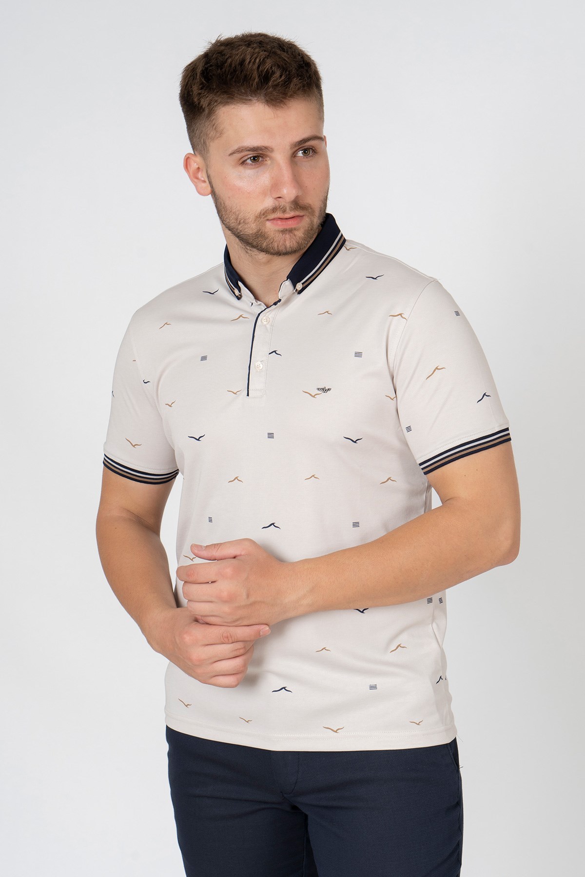 White StoneWHİTE STONE  2022-Y  8018  POLO YAKA  TSHIRT    BEJ
