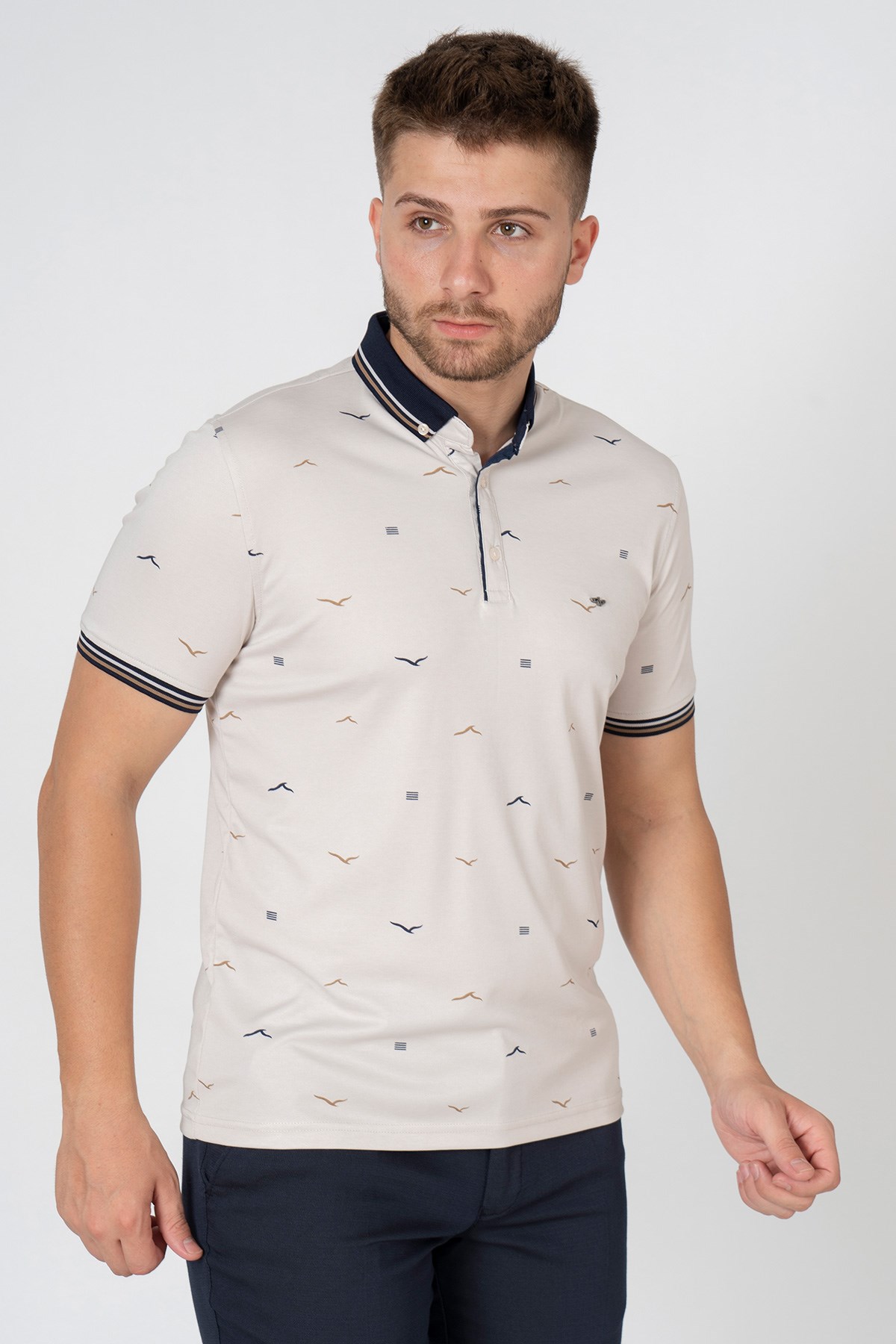 White StoneWHİTE STONE  2022-Y  8018  POLO YAKA  TSHIRT    BEJ