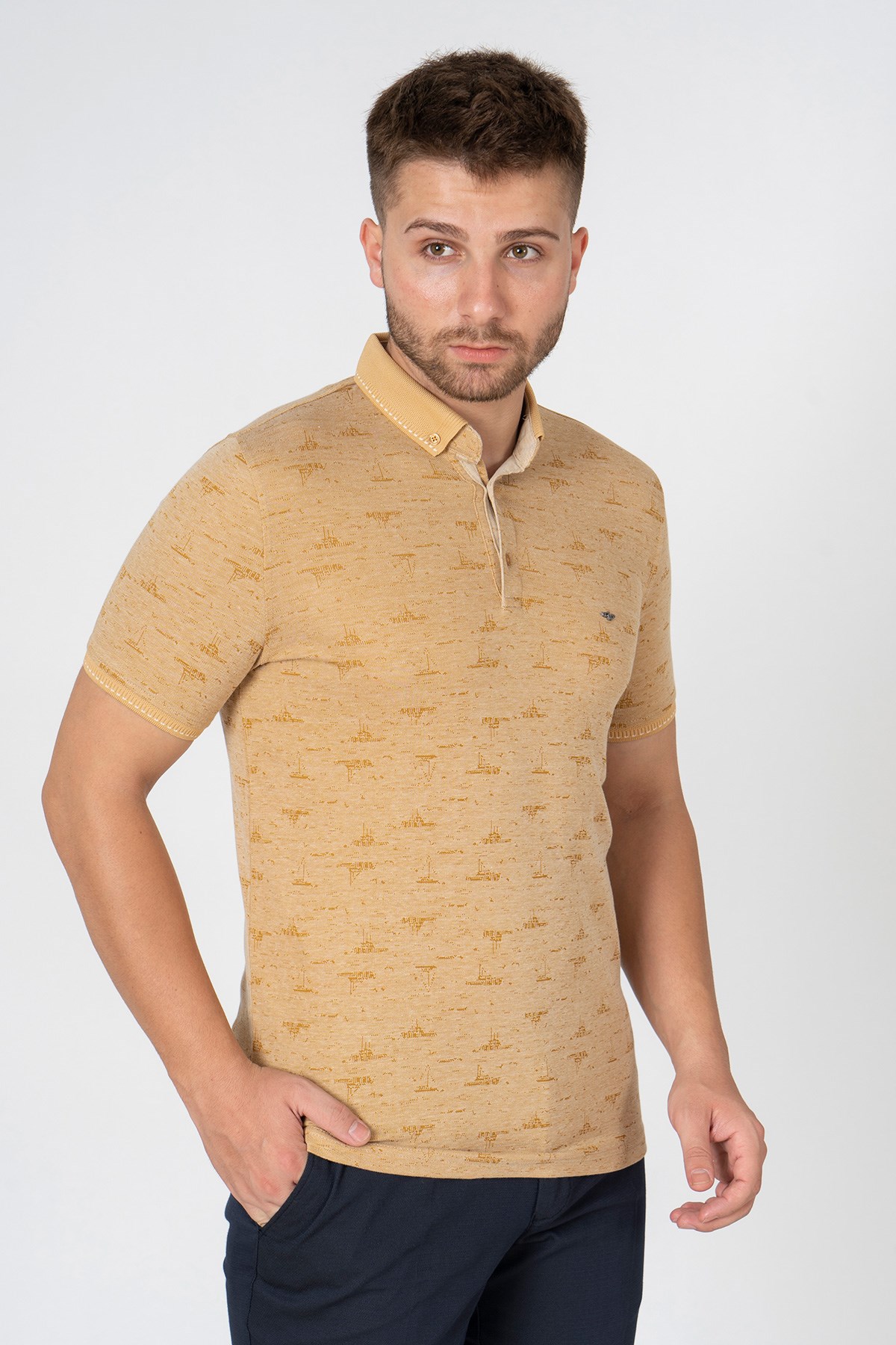 White StoneWHİTE STONE  2022-Y  9061  POLO YAKA  TSHIRT    SARI