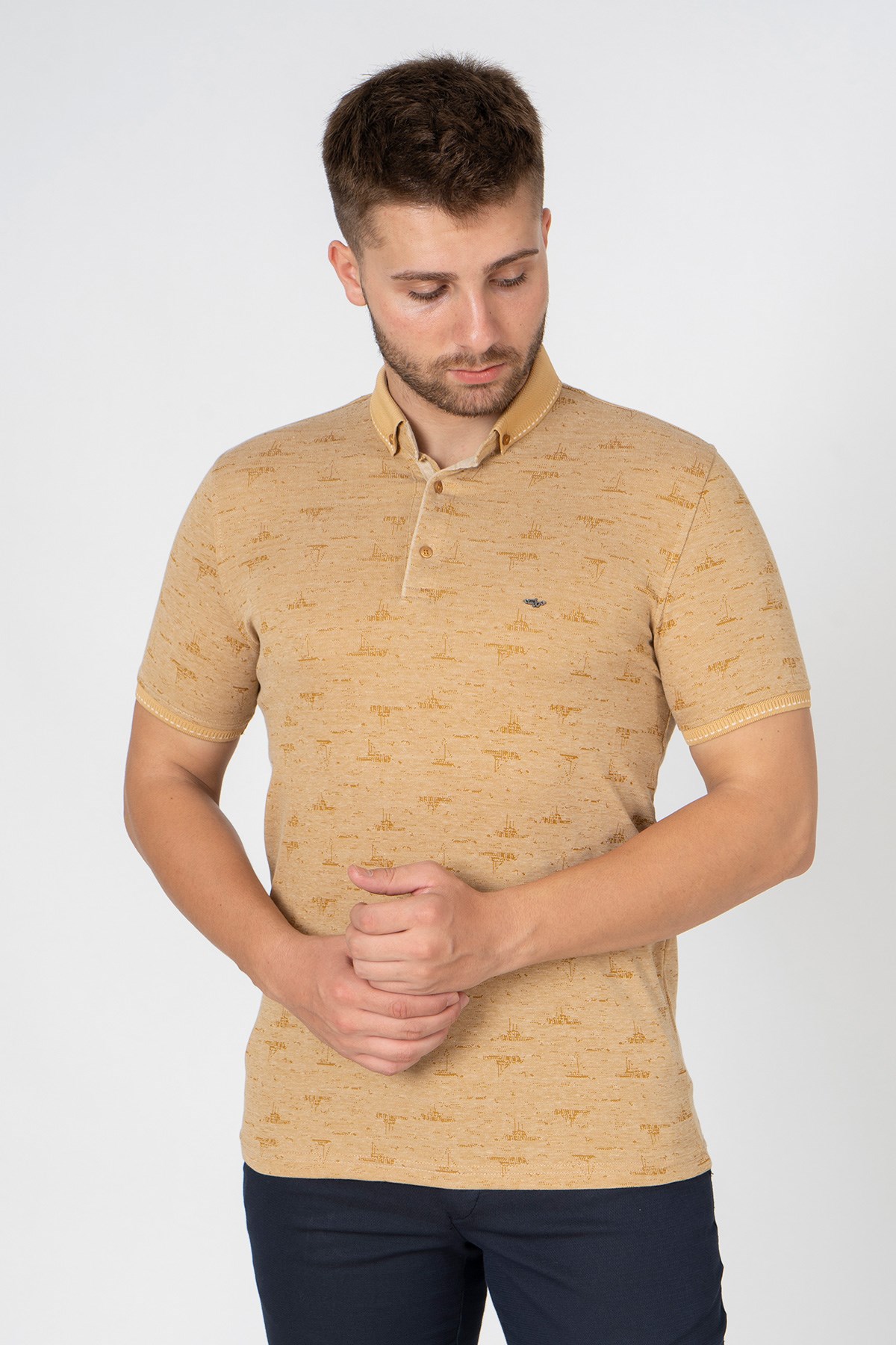 White StoneWHİTE STONE  2022-Y  9061  POLO YAKA  TSHIRT    SARI